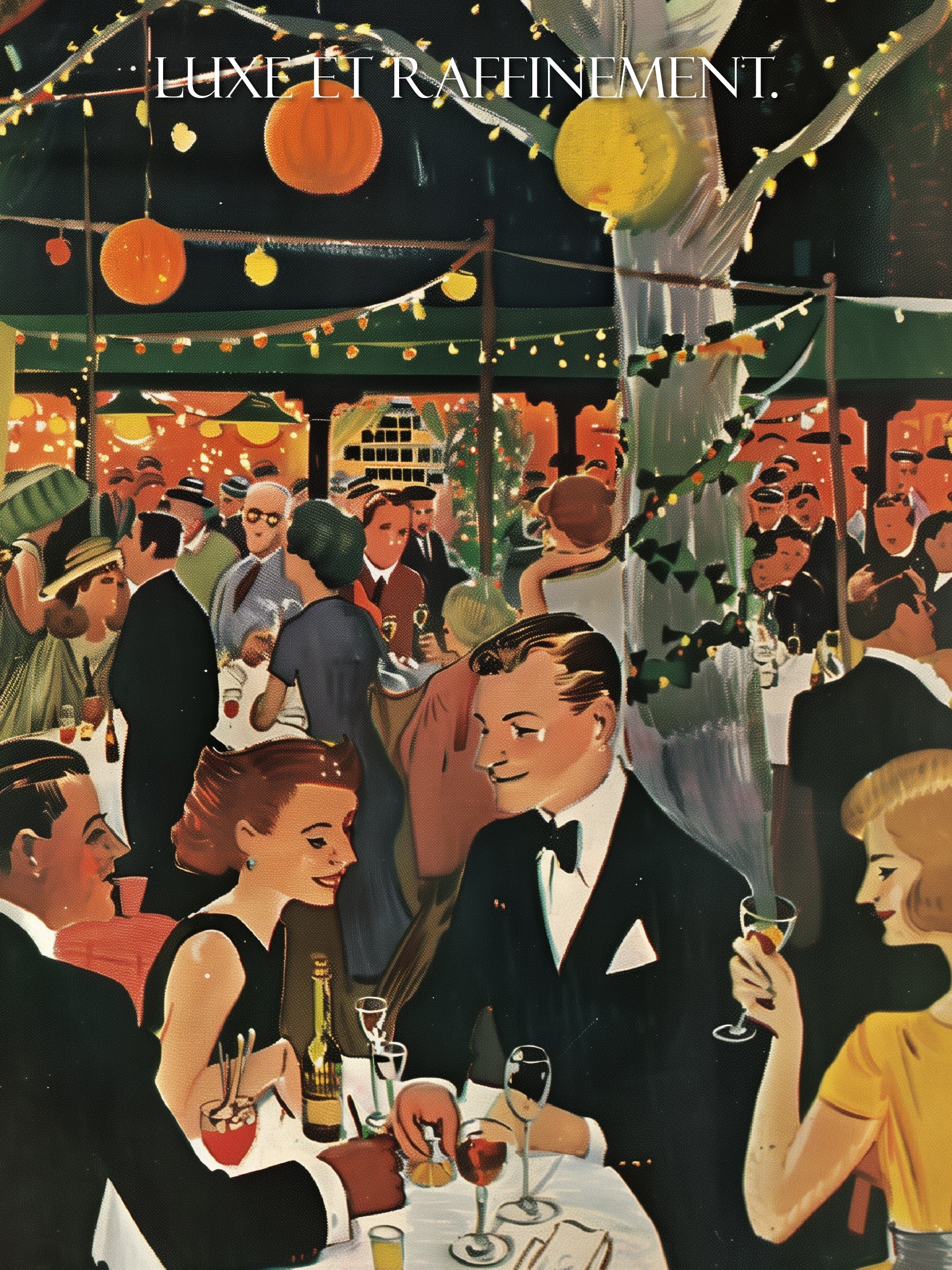 Luxurious Evening Social Gathering Classic Art Print