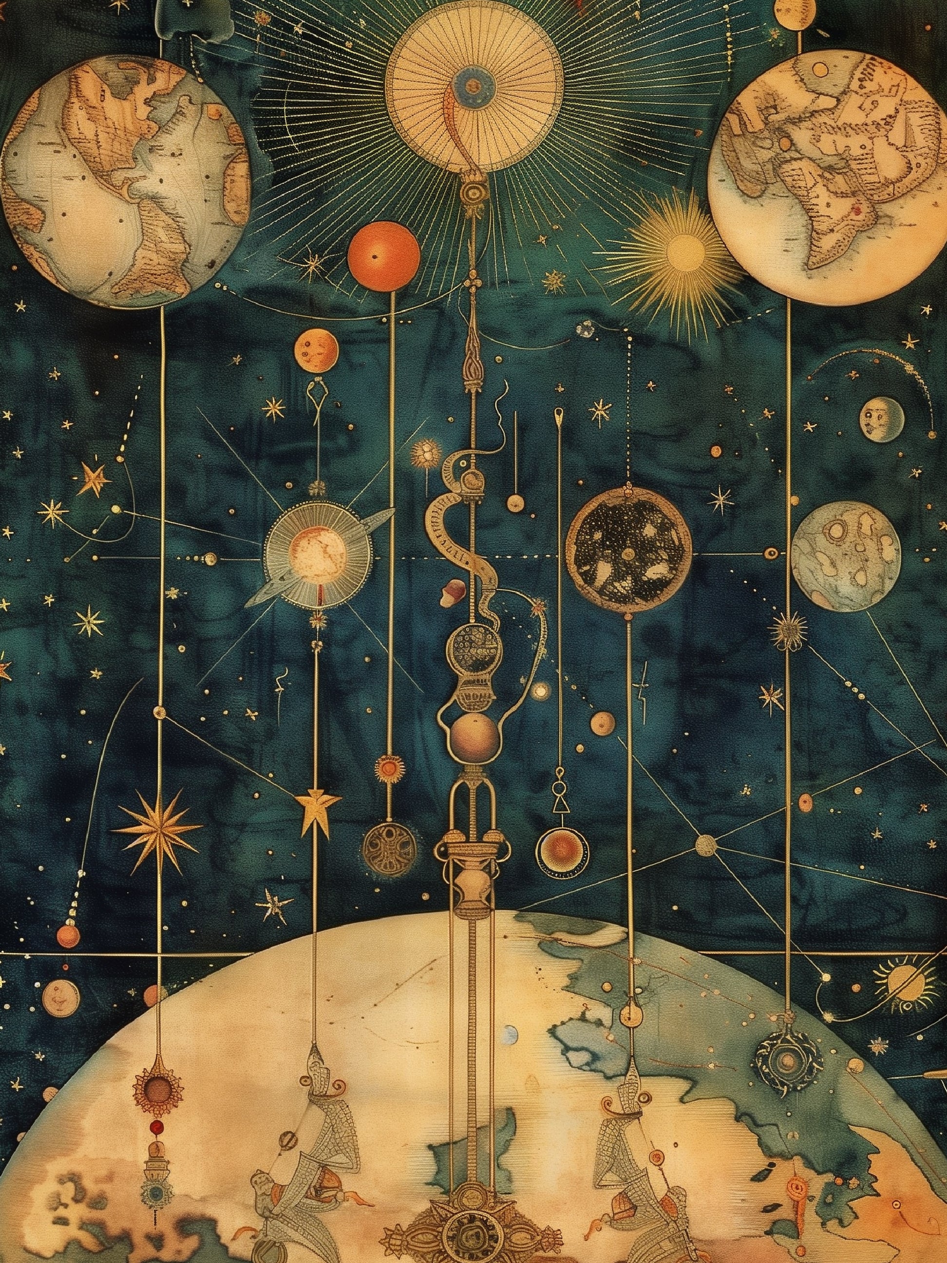 Celestial Cosmic Map Astronomical Universe Art Print