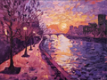 Coucher de soleil sur la rivière