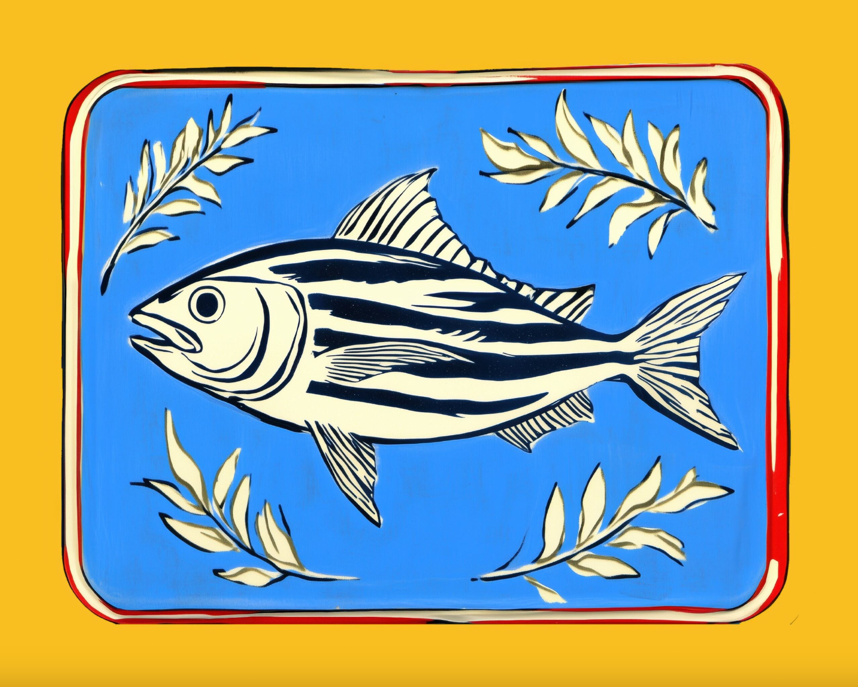 Vintage Fish Print