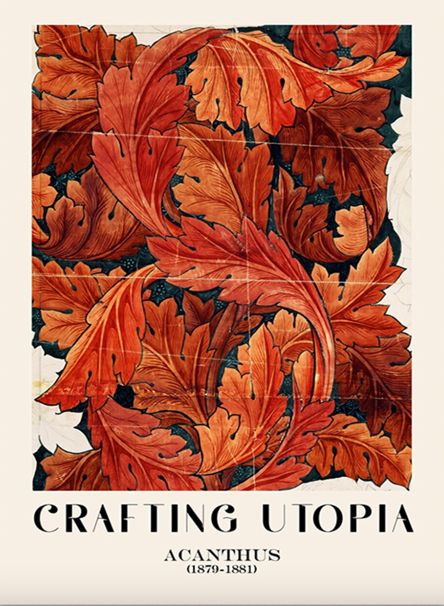 Acanthus Leaf Art Poster - Victorian Botanical Floral Wall Art
