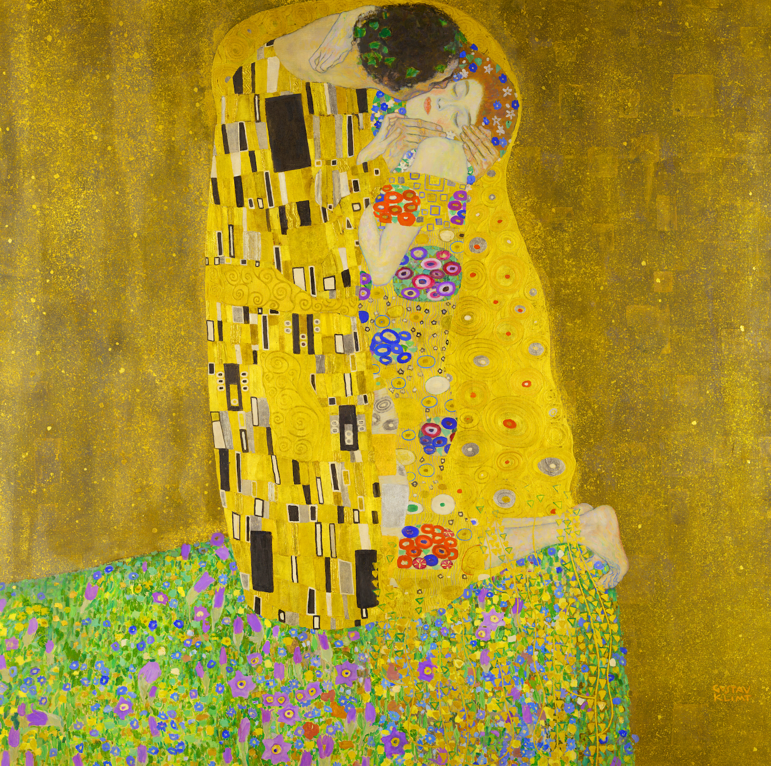 Der Kuss von Gustav Klimt 1908 Kunstdruck