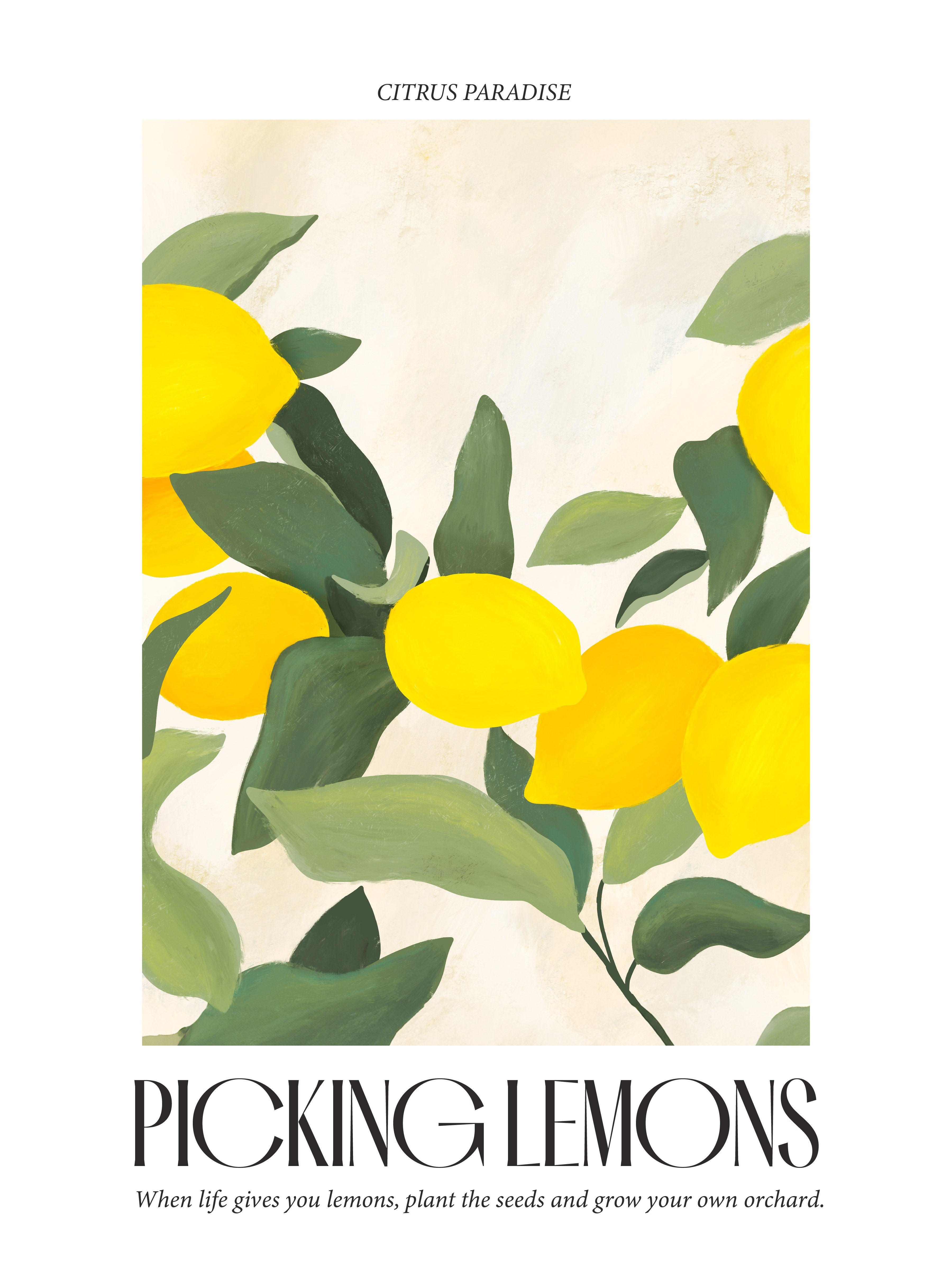 Picking Lemons Art Print