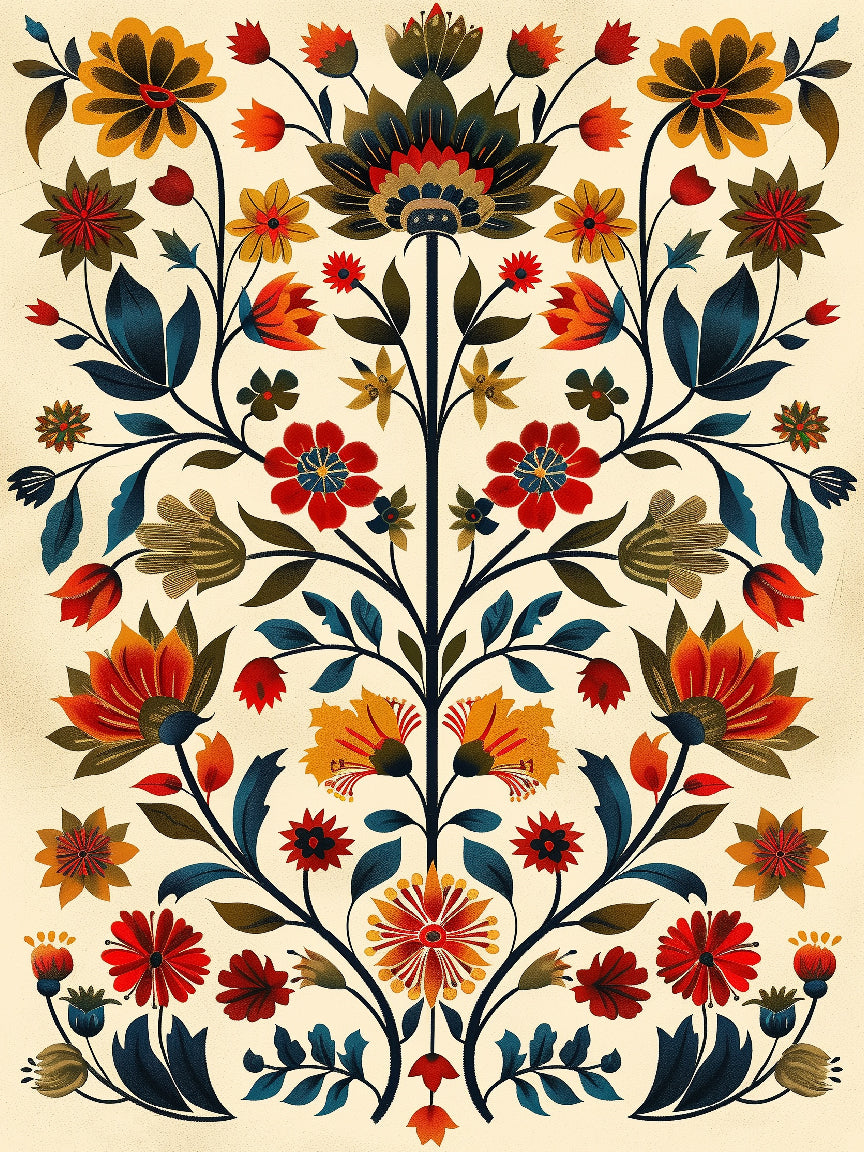 Impression d'art floral botanique