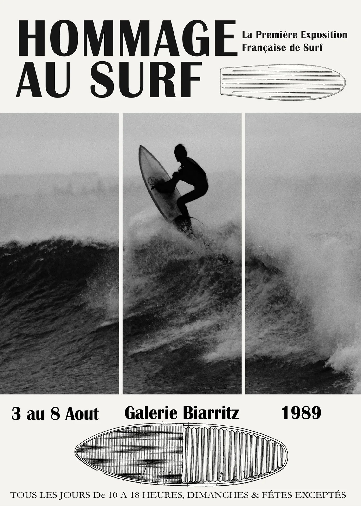 Vintage Surfen Druck