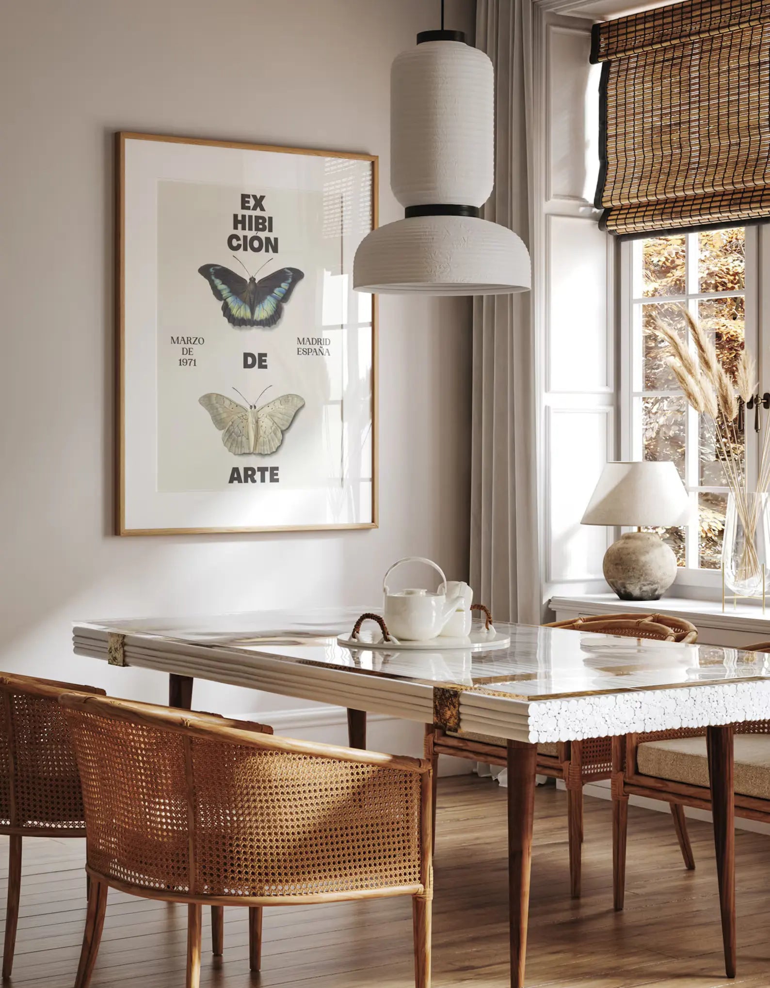 1971 Madrid Espana Butterfly Print