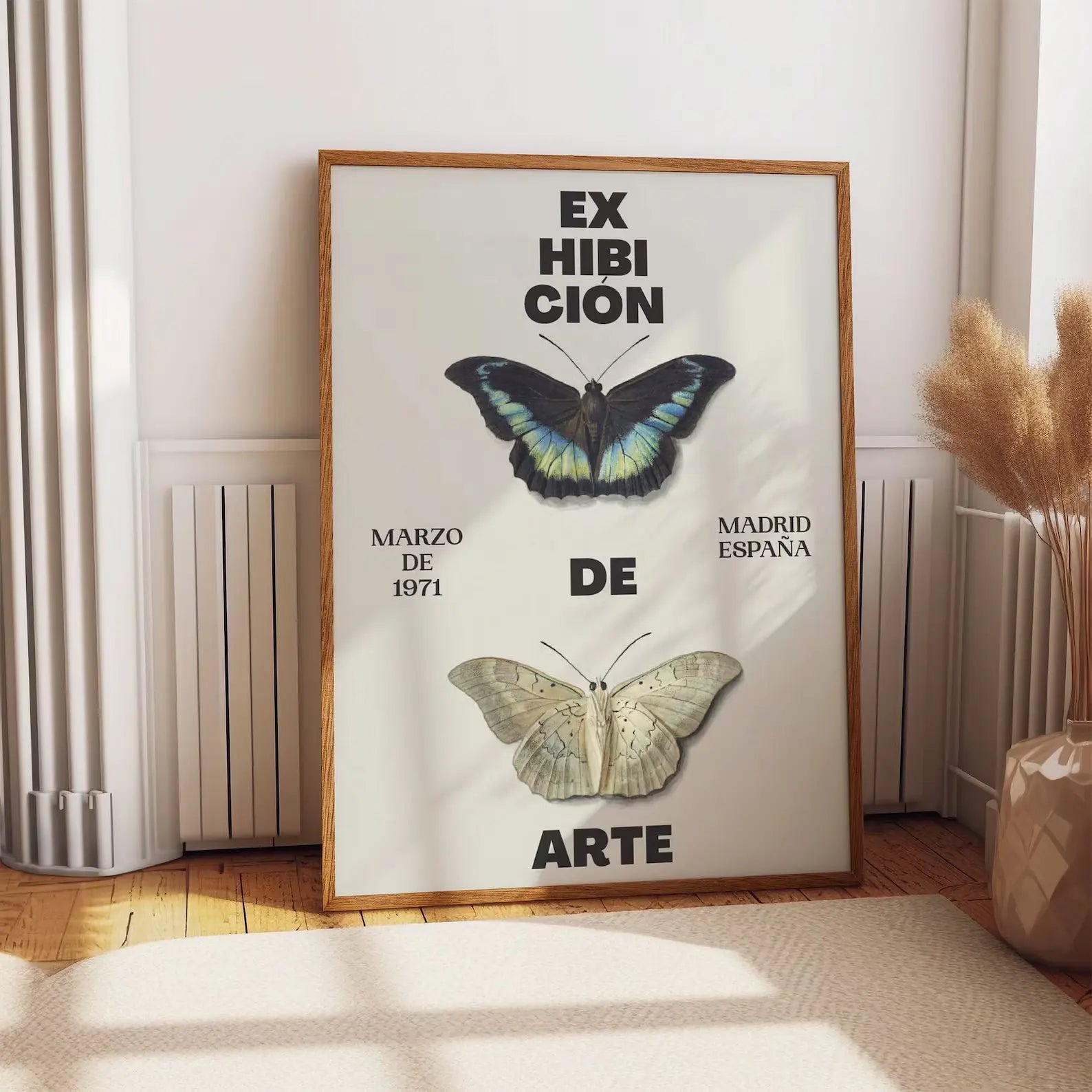 1971 Madrid Espana Butterfly Print