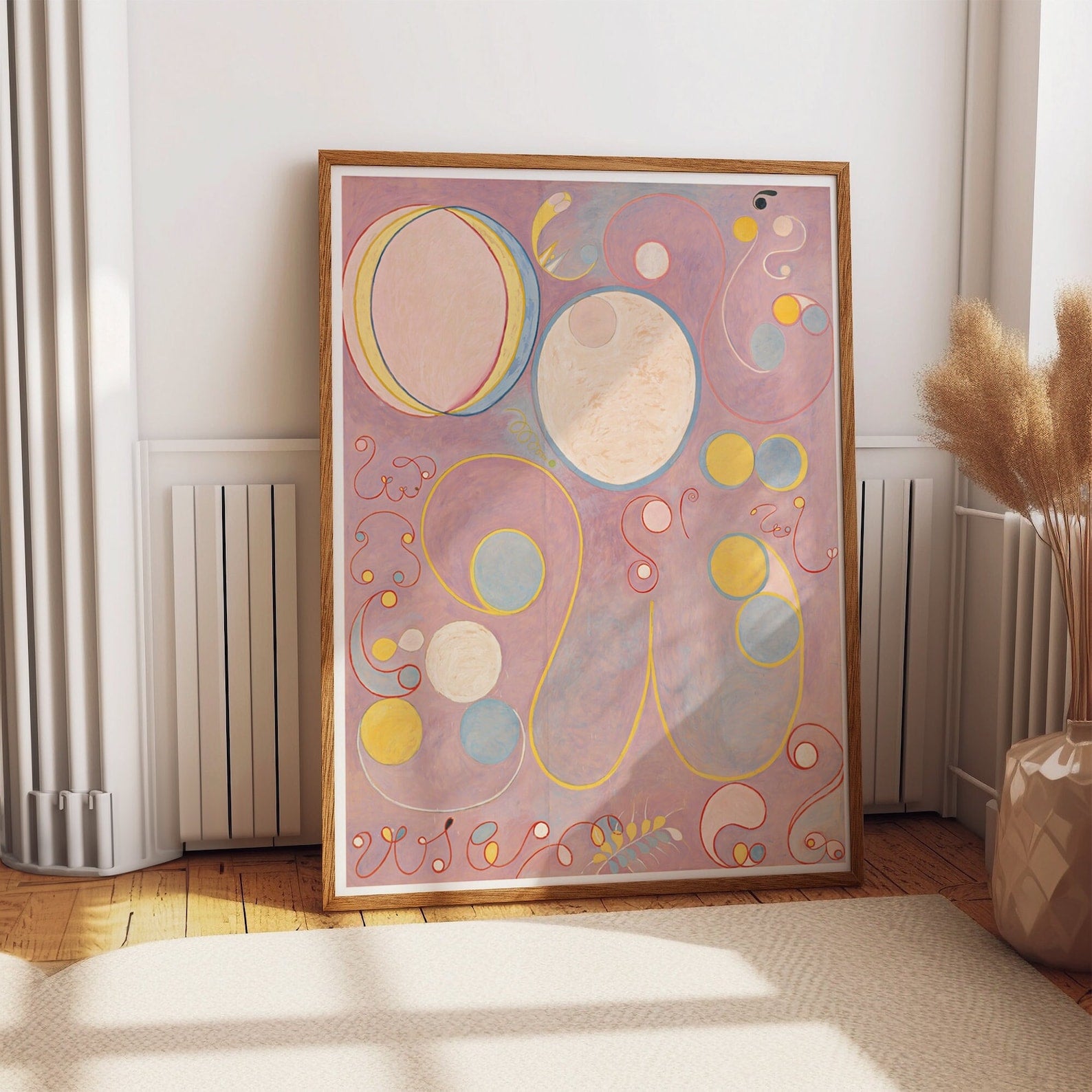 Pink Hilma Af Klint Abstract