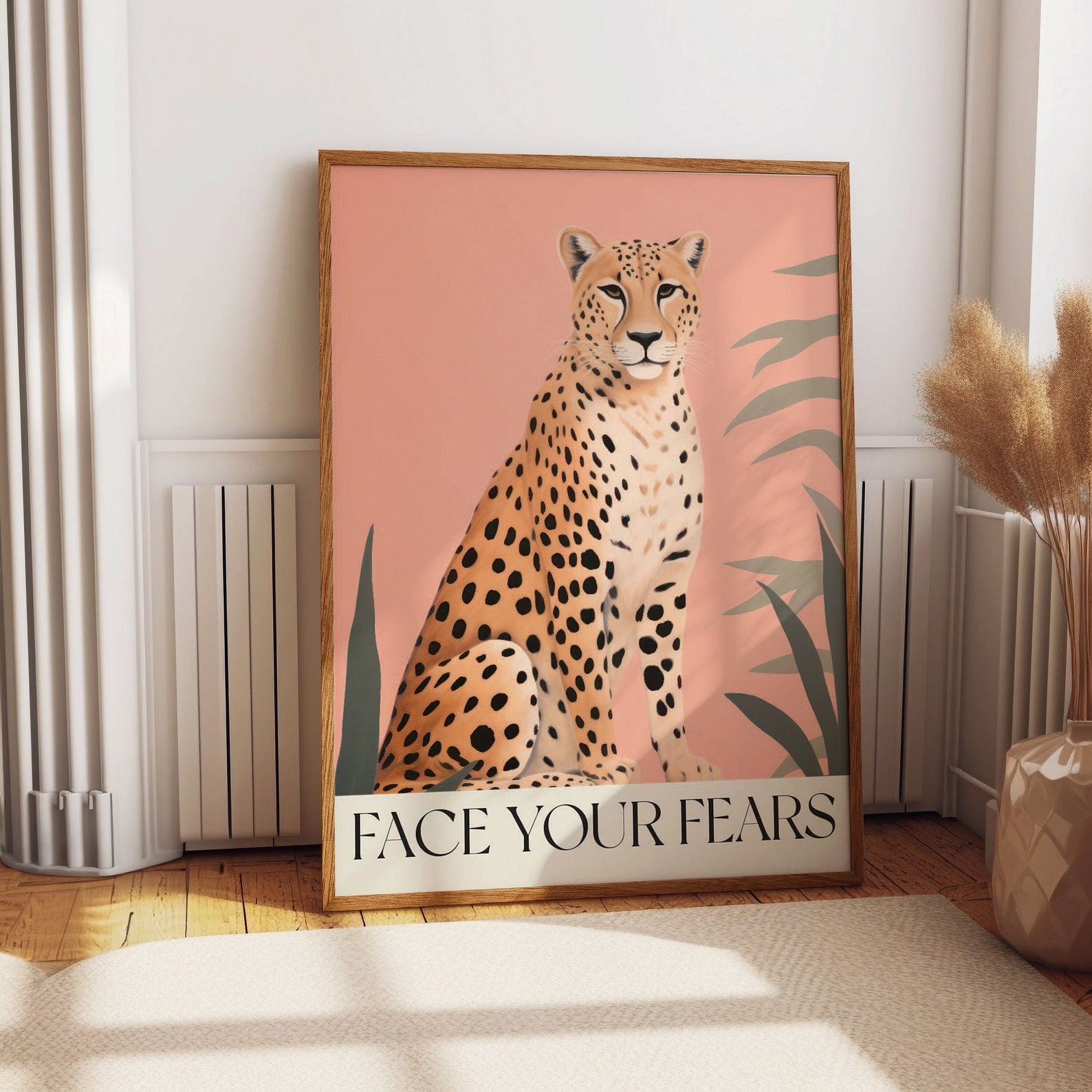 Décoration murale représentant un guépard