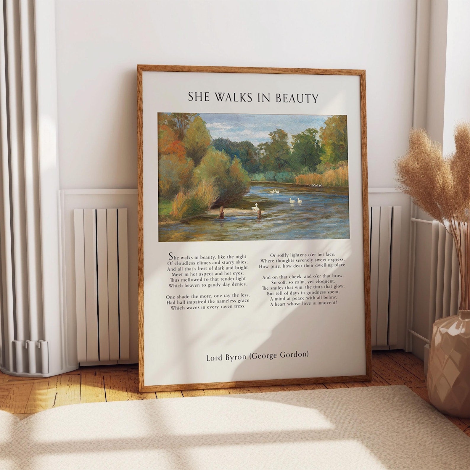 She Walks in Beauty - Lord Byron Poetic Art