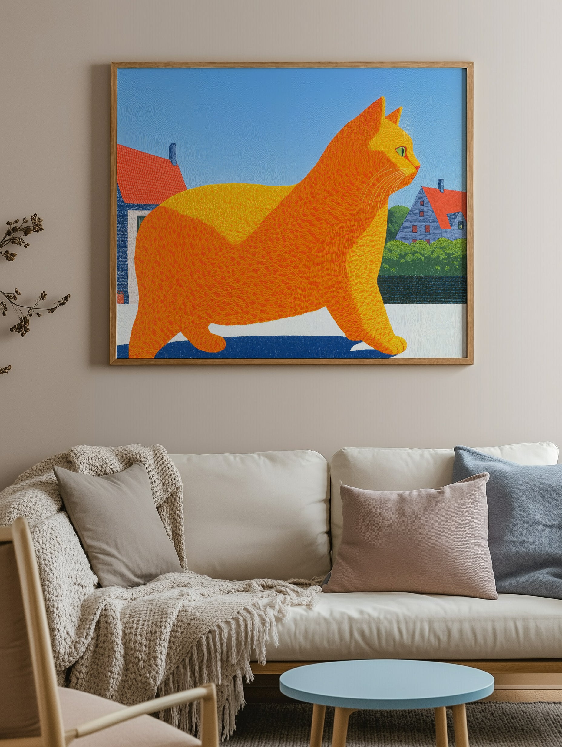 Verspielte Katze Kunstdruck