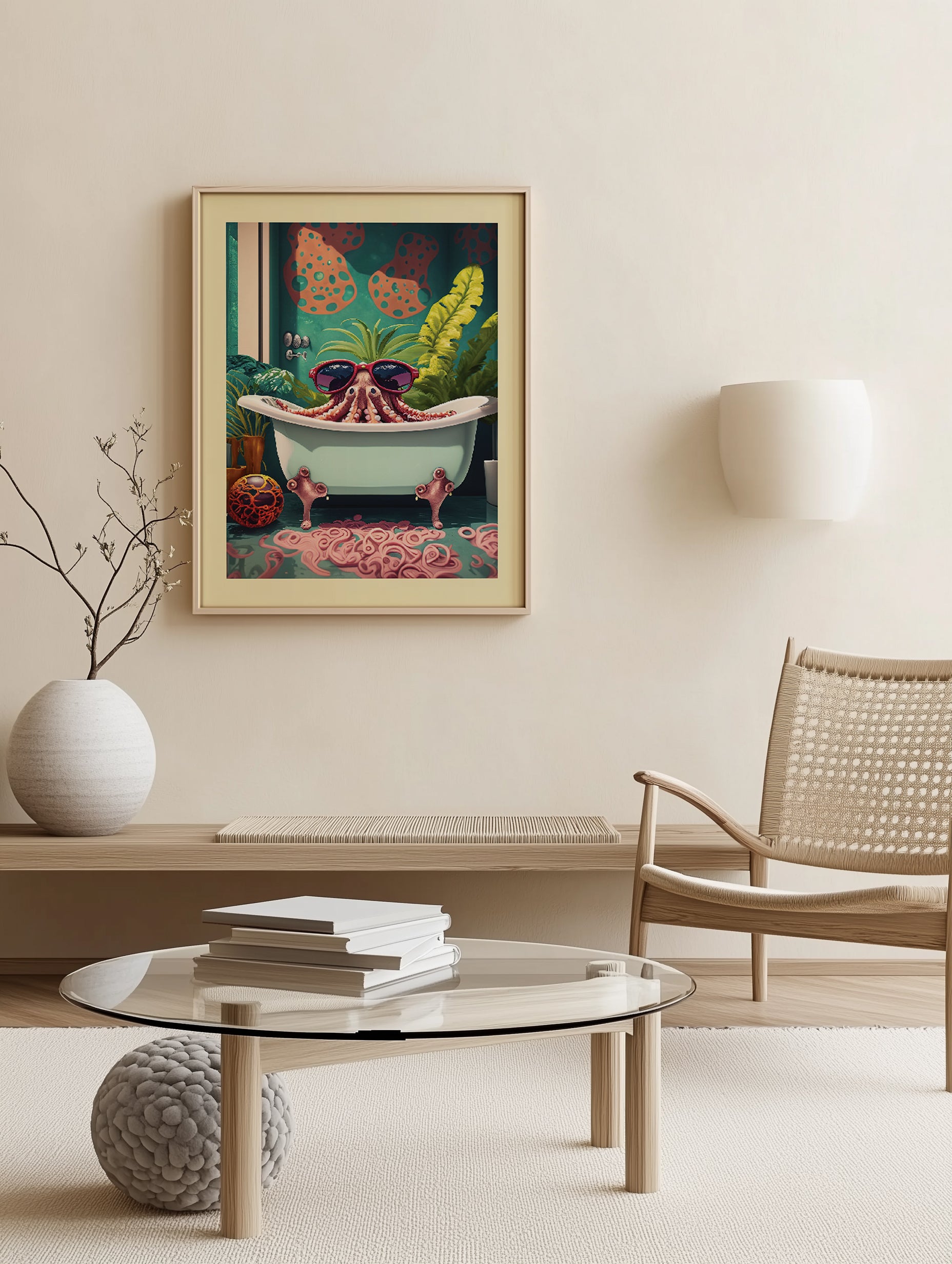 Whimsical Octopus Bathtub Art