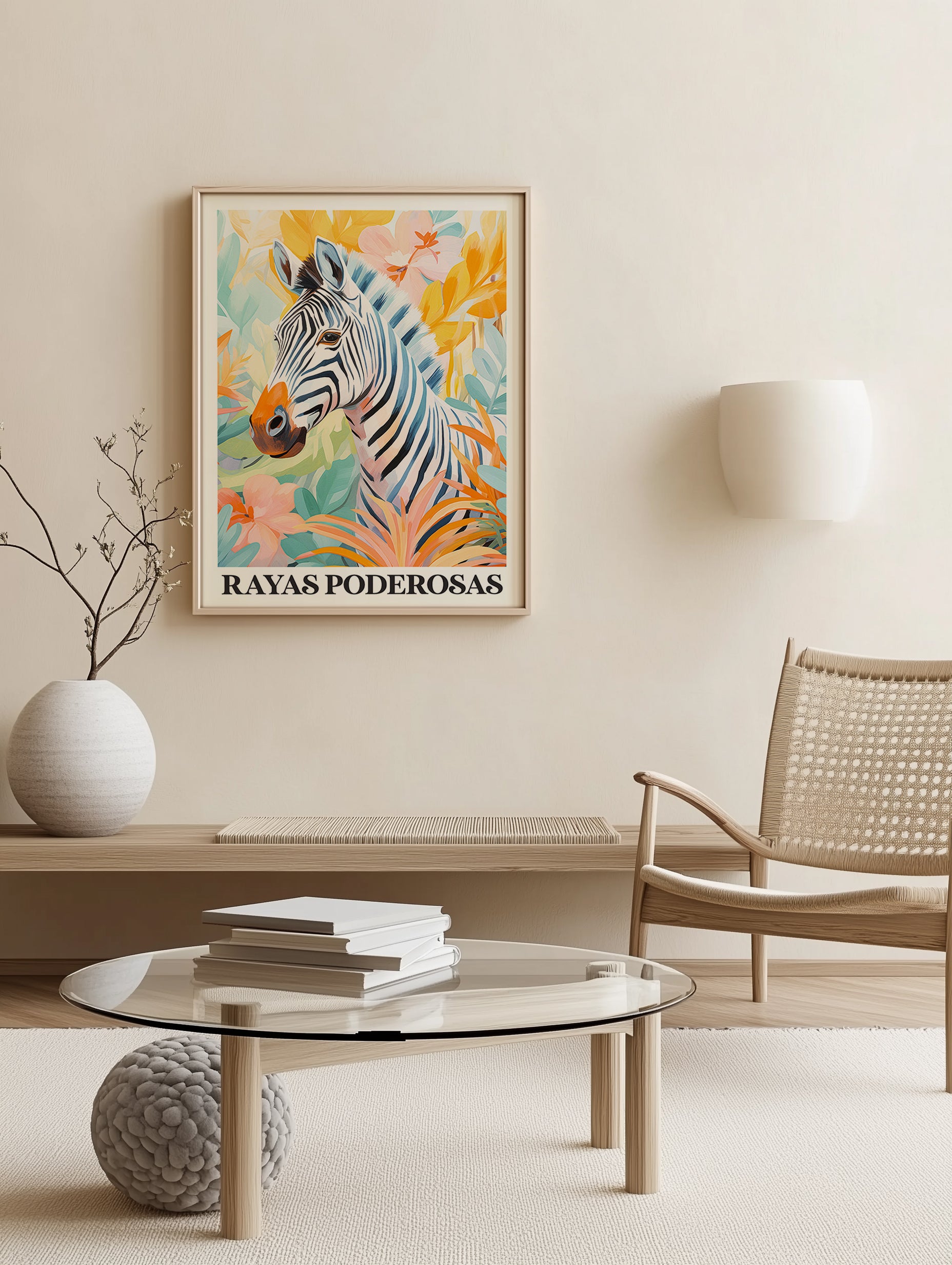 Zebra in Lush Tropical Foliage