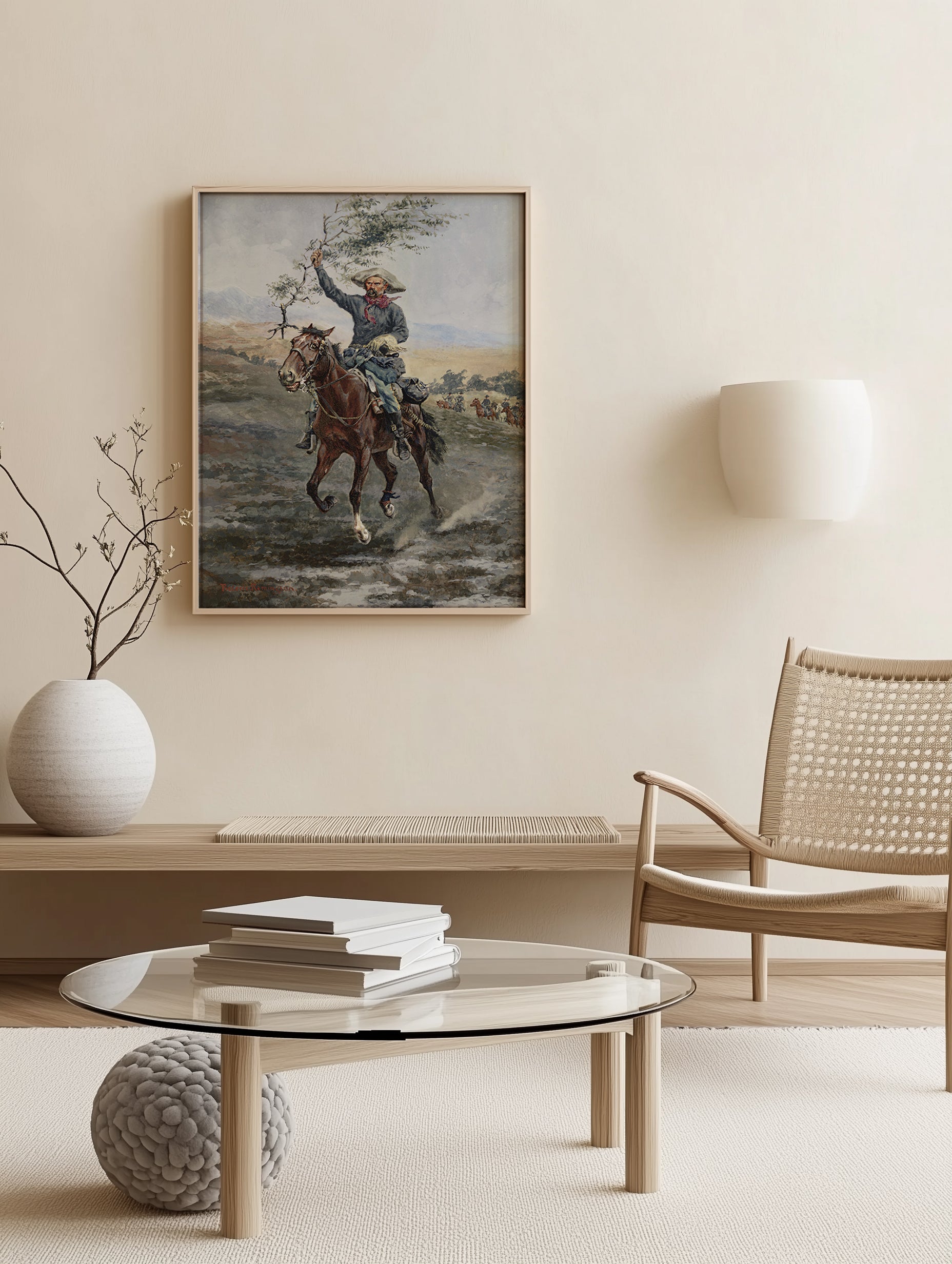 The Flag of Truce in the Land Painting by Frederic Remington