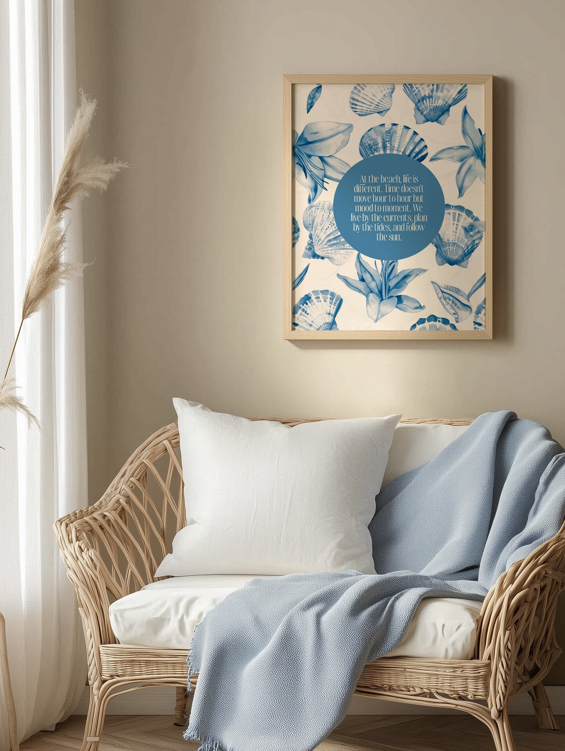 Inspirational Shell and Floral Print