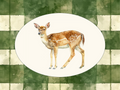 Deer Checkered Print