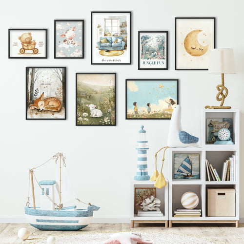 Watercolor Nursery Art Wall Gallery