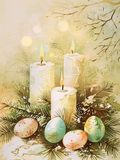 Christmas Candles Print