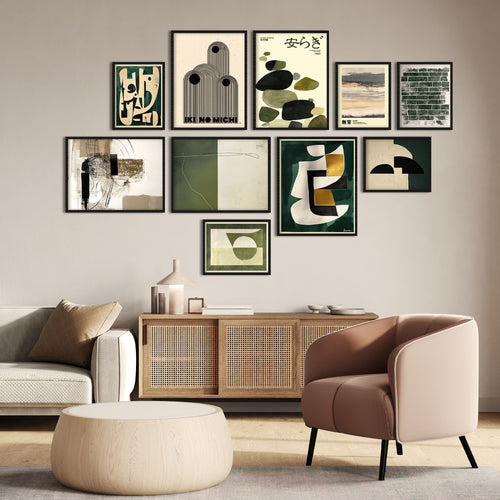 Rustic Abstract Gallery Wall 