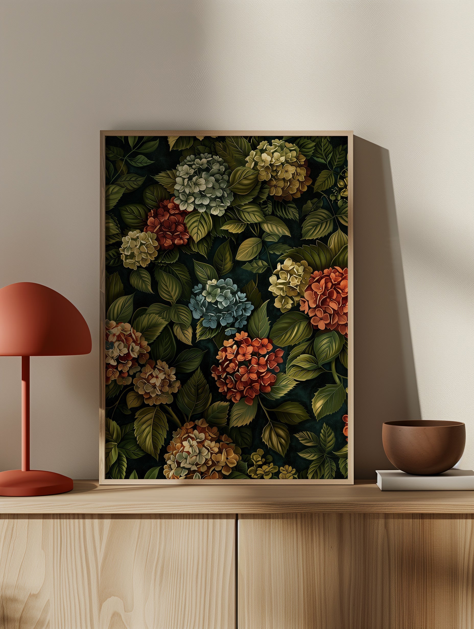 Botanical Hydrangeas Print