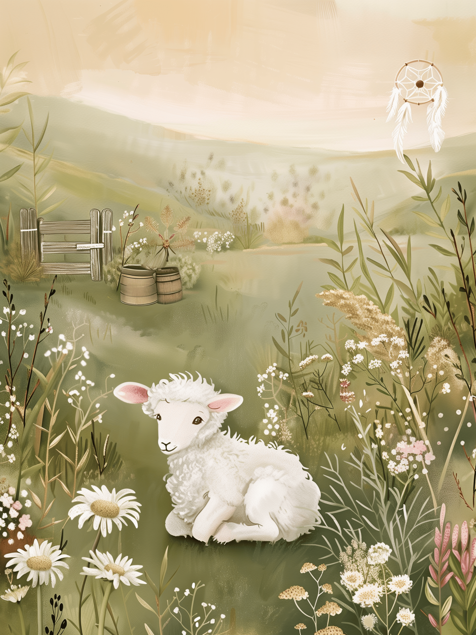 Peaceful Lamb Print