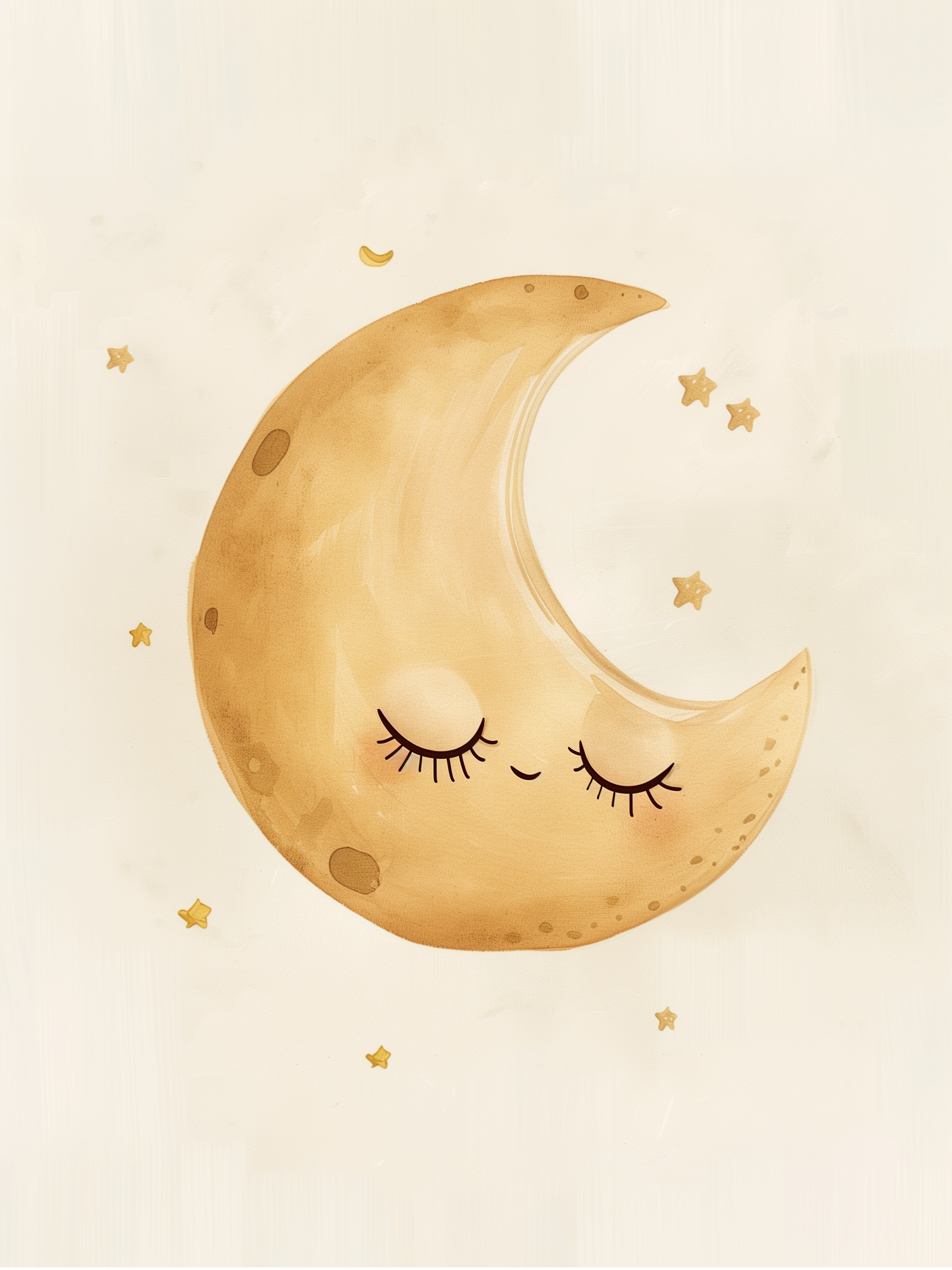 Sleepy Moon Print