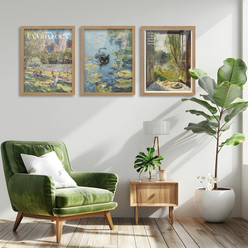 Claude Monet Art Inspired Gallery Wall