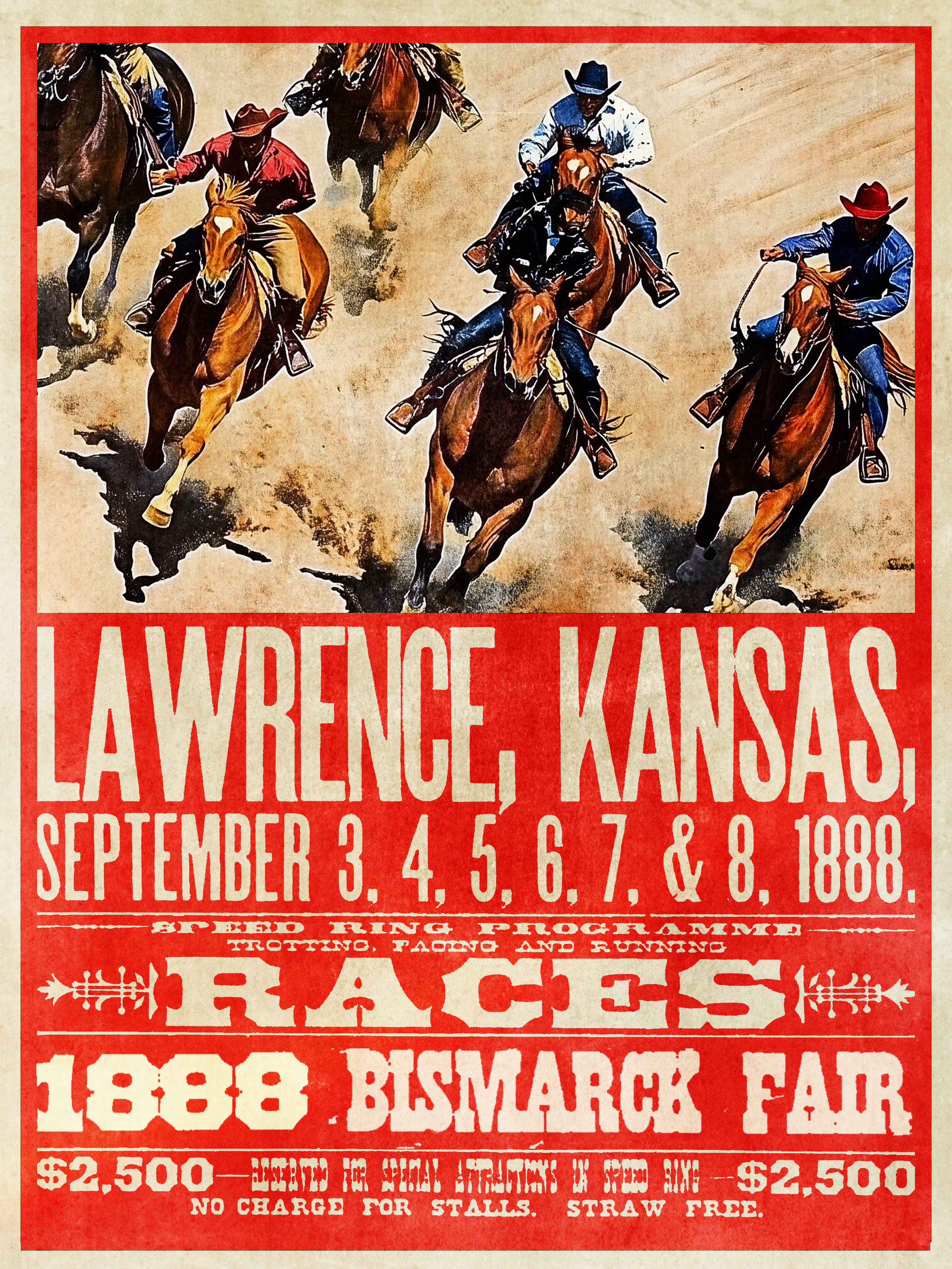 Vintage Kansas Races Print