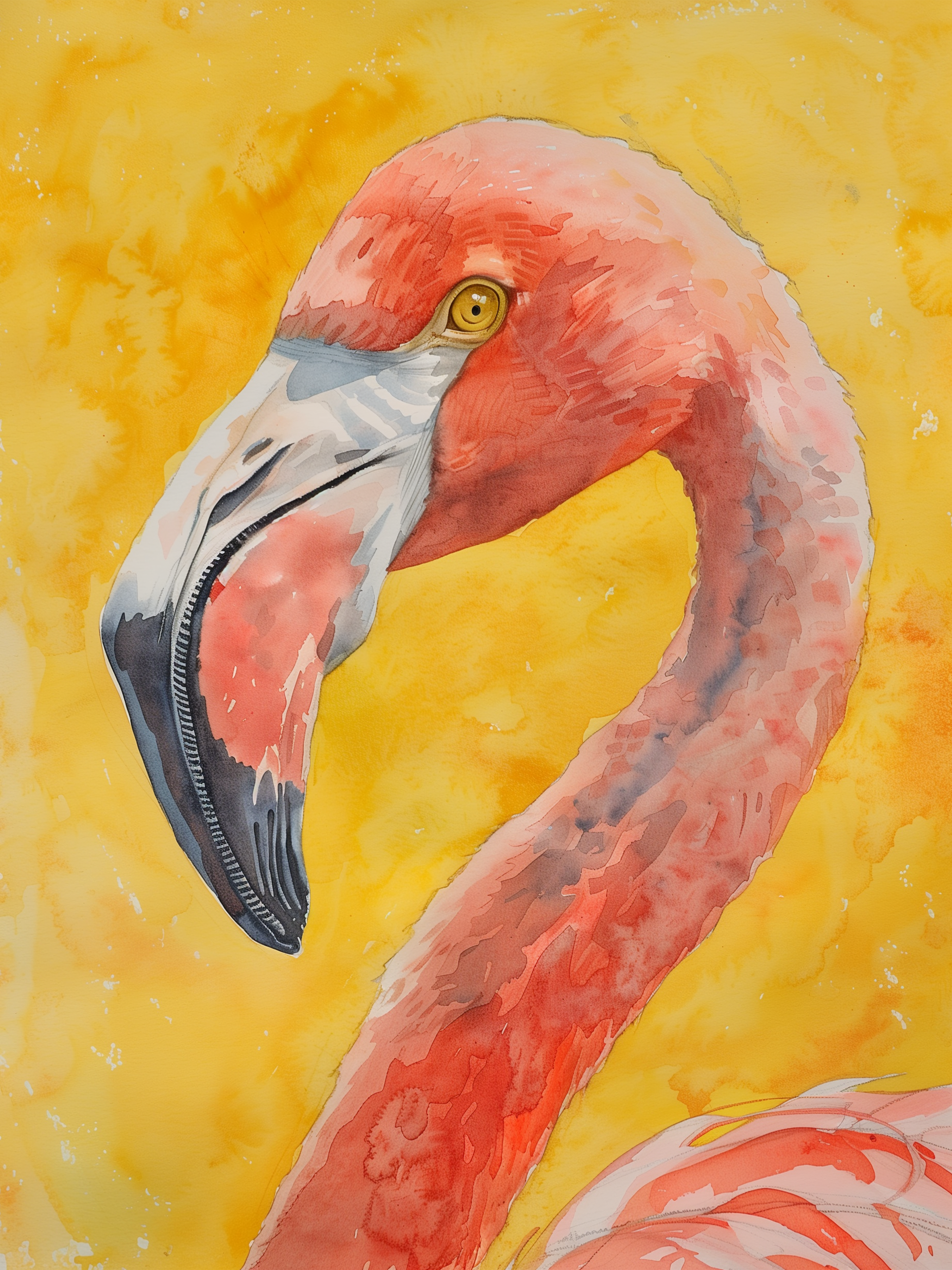 Flamingo Portrait Print