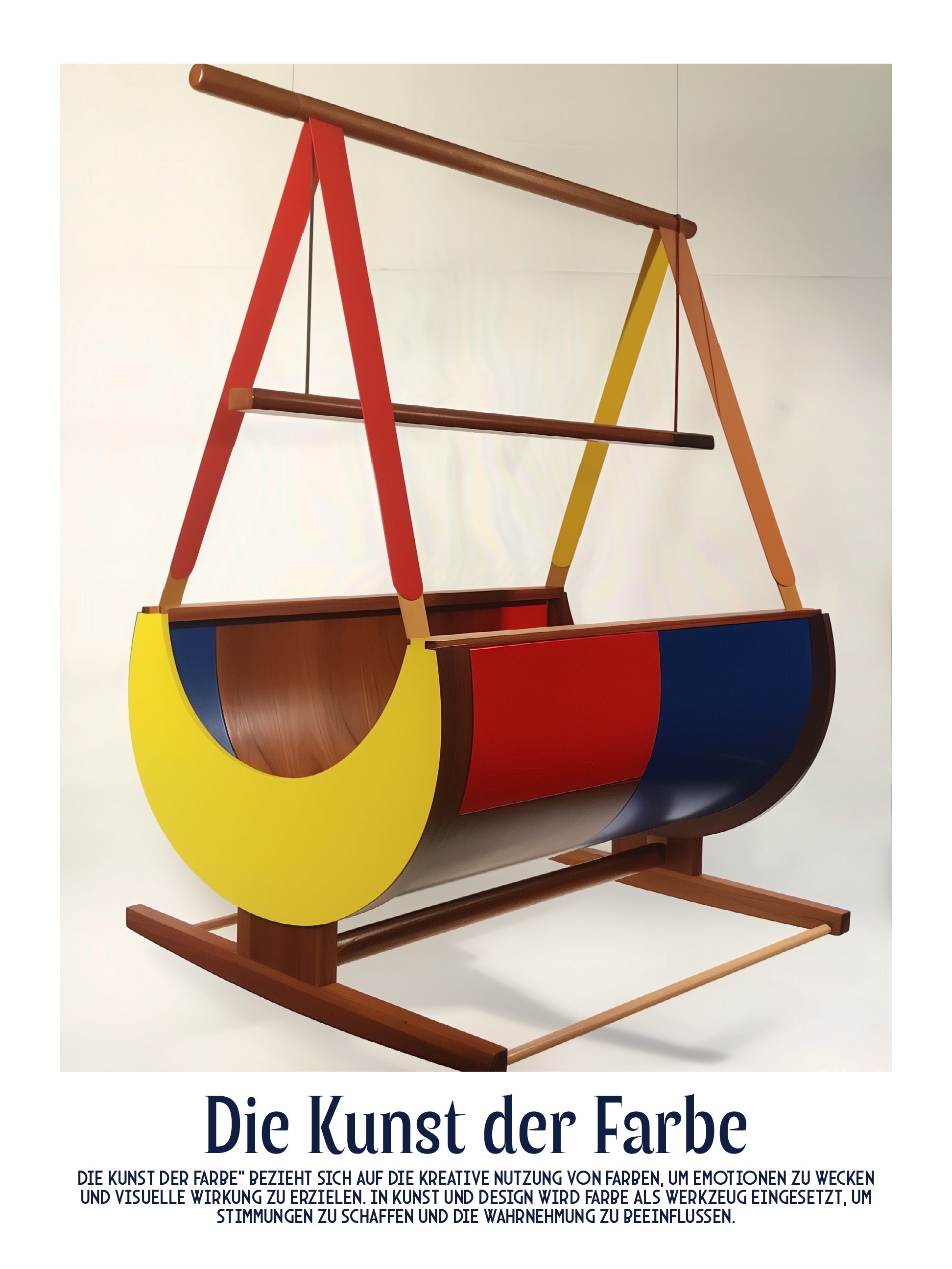 The Art of Color Poster – Bauhaus Furniture Abstraction – Bold Minimalist Print