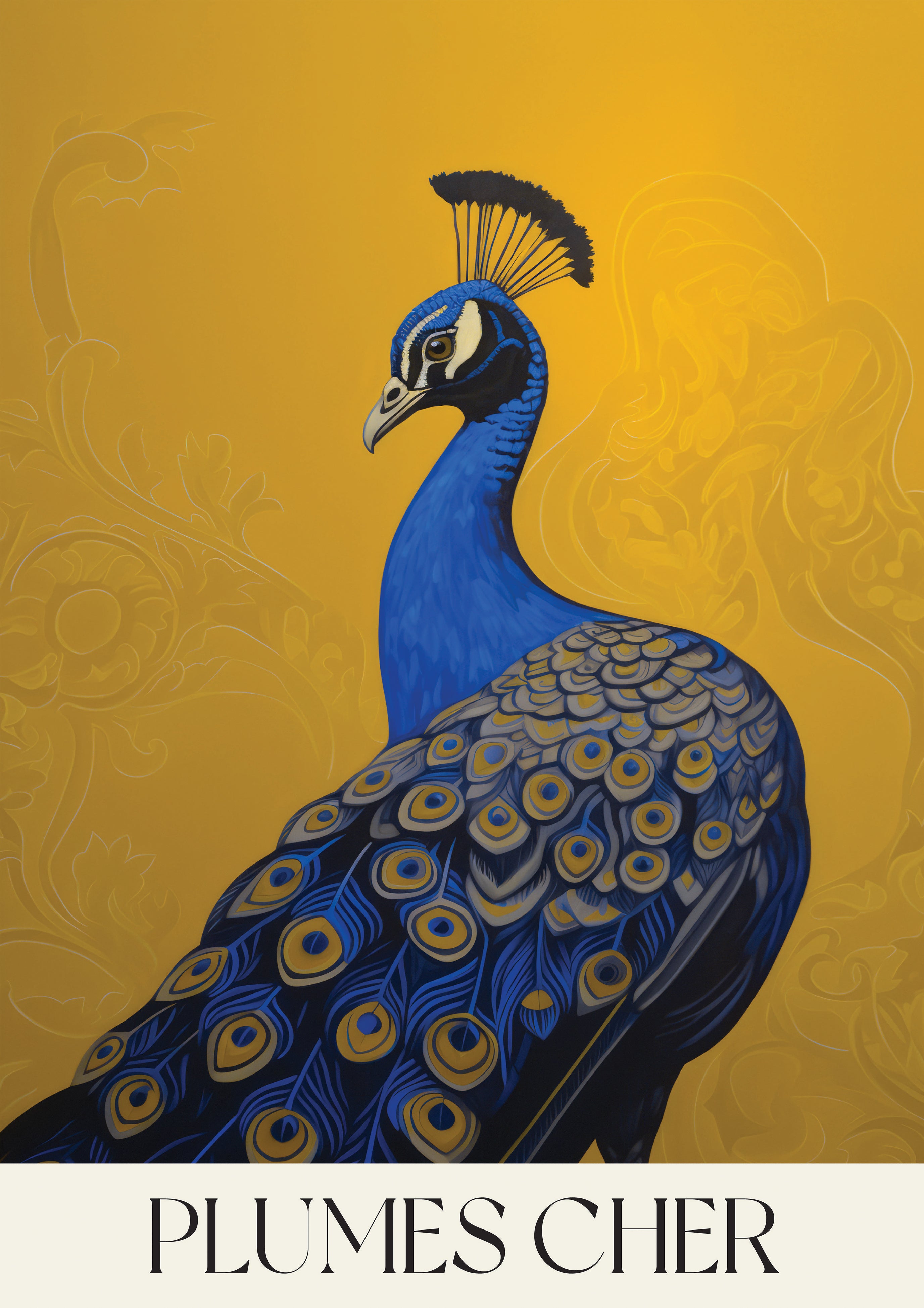 Pfau Wandkunst Tropische Vogelkunst