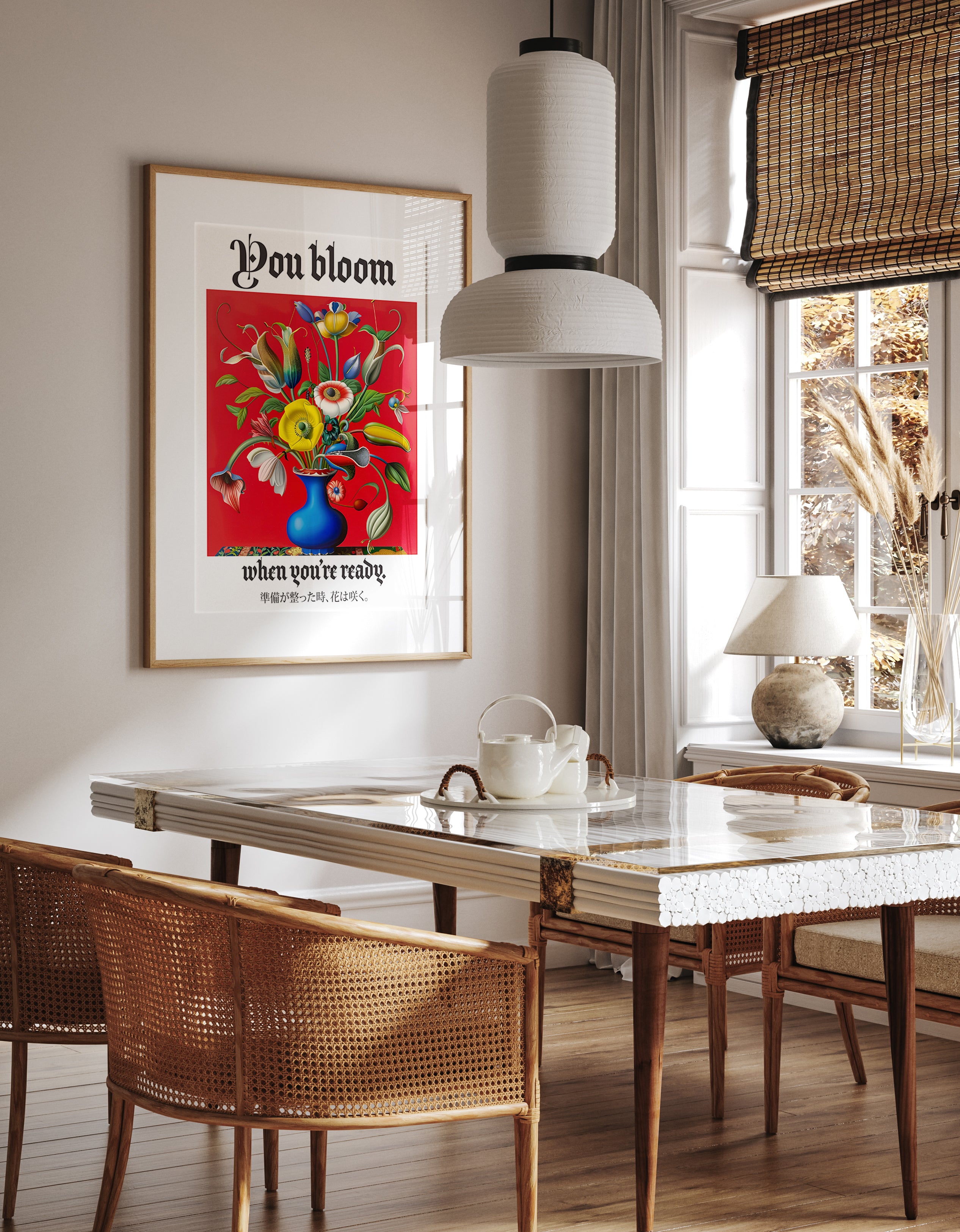 You Bloom When You’re Ready – Modern Floral Still Life Art Print