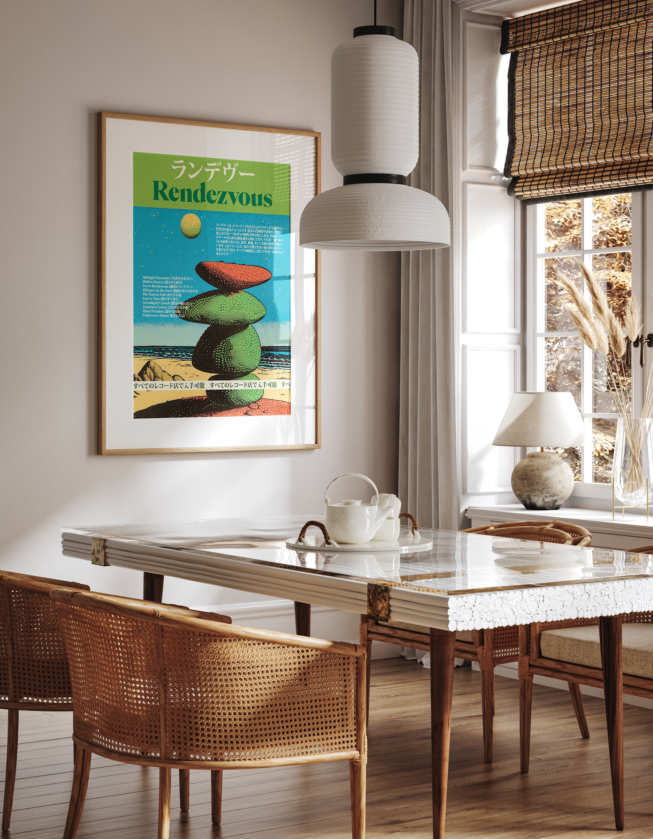 Rendezvous Wall Art – Surreal Landscape Poster – Zen Balance Print