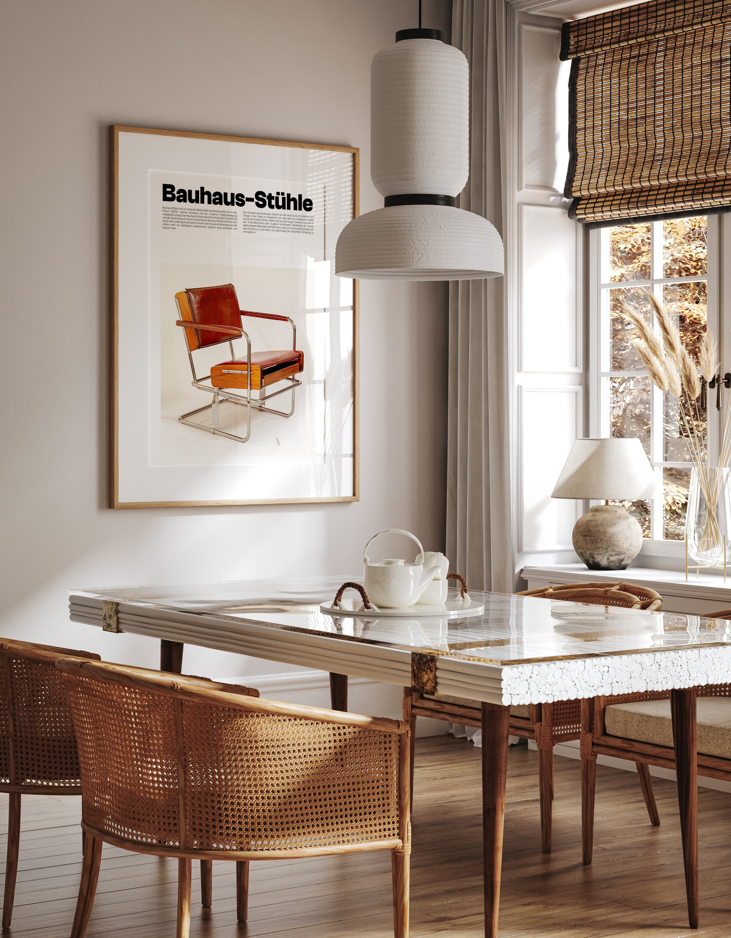 Bauhaus-Stühle Poster – Classic Chair Design Tribute in Modernist Form – Bauhaus-Inspired Print