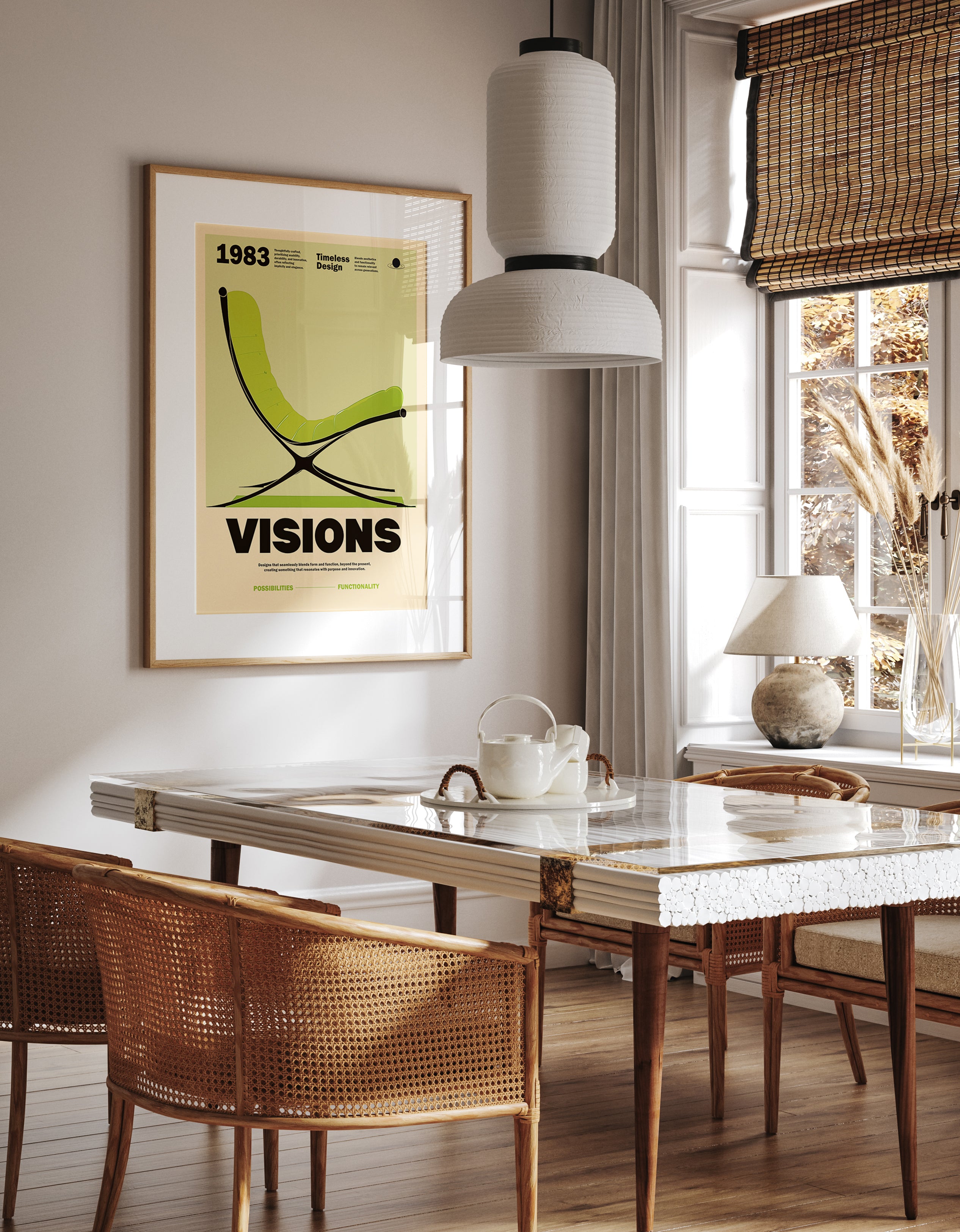 Mid-Century Modern Chair Print - 1983 Design Vision Theme – Minimalist Poster