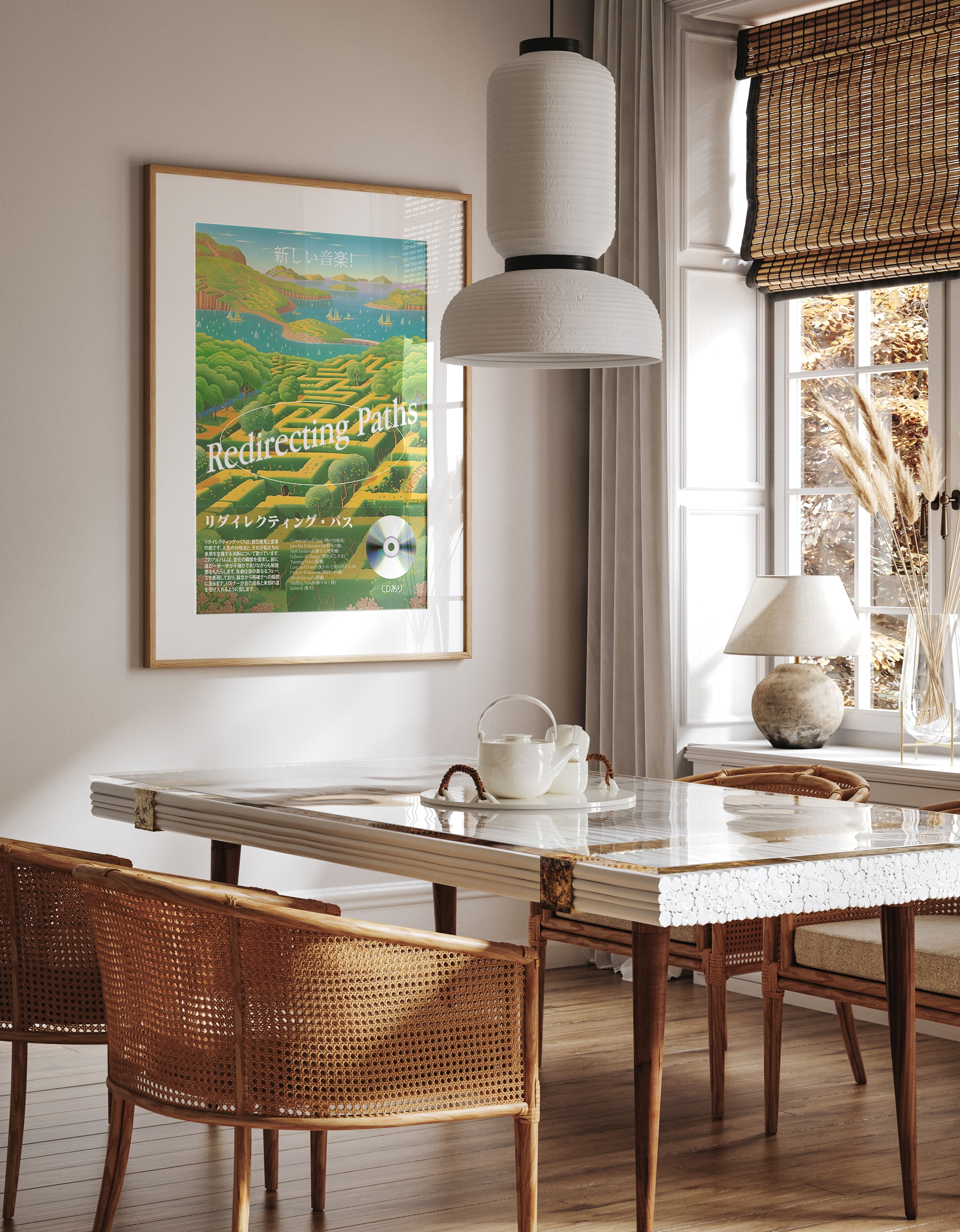 Redirecting Paths Wall Art – Tranquil Landscape Poster – Premium Print