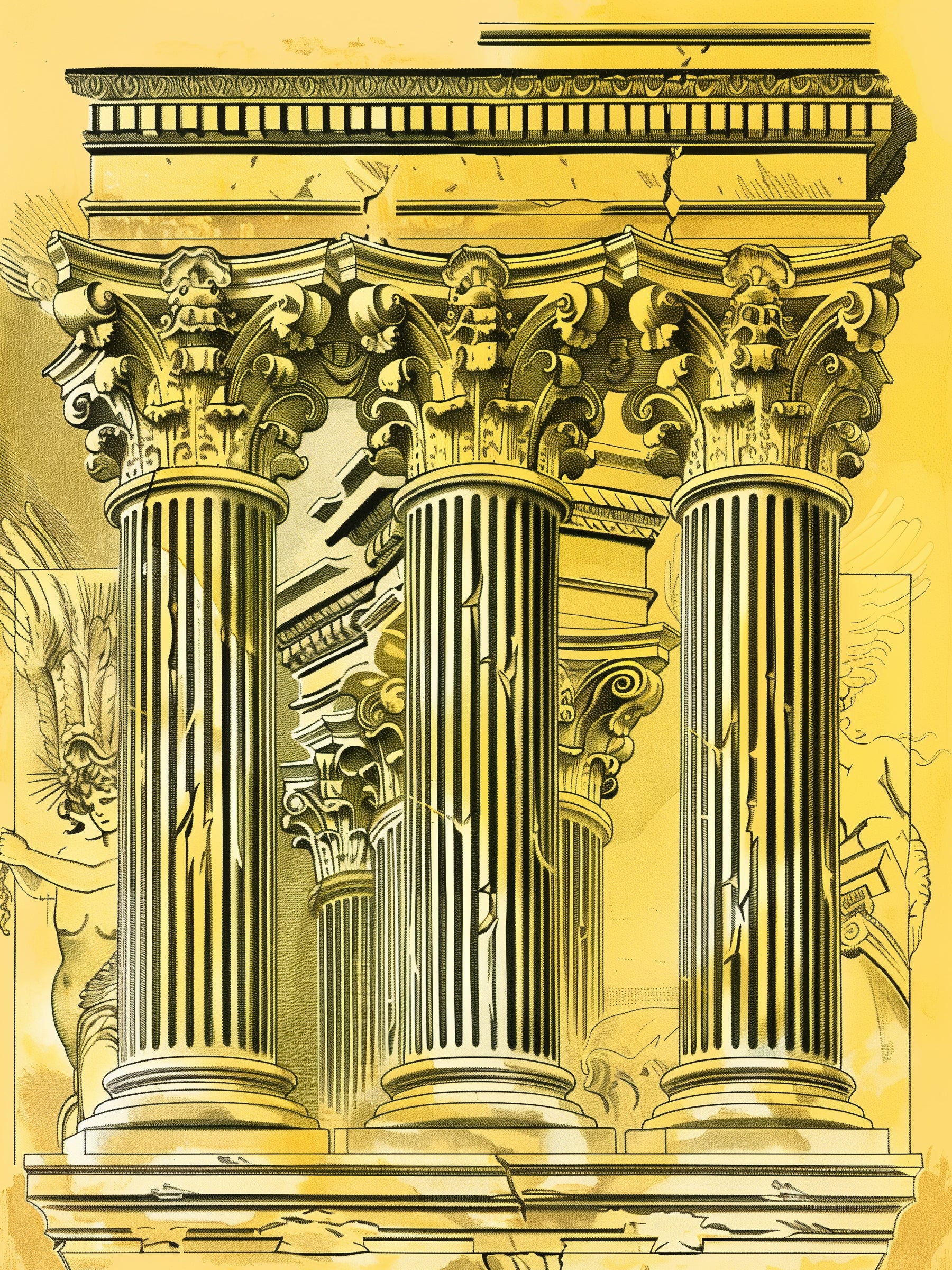 Classical Corinthian Architecture Columns Print