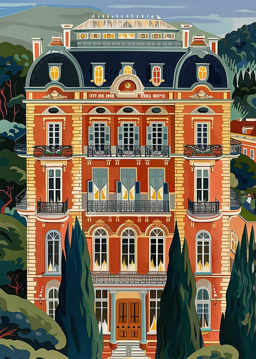 Grand European Mansion Architecture Print