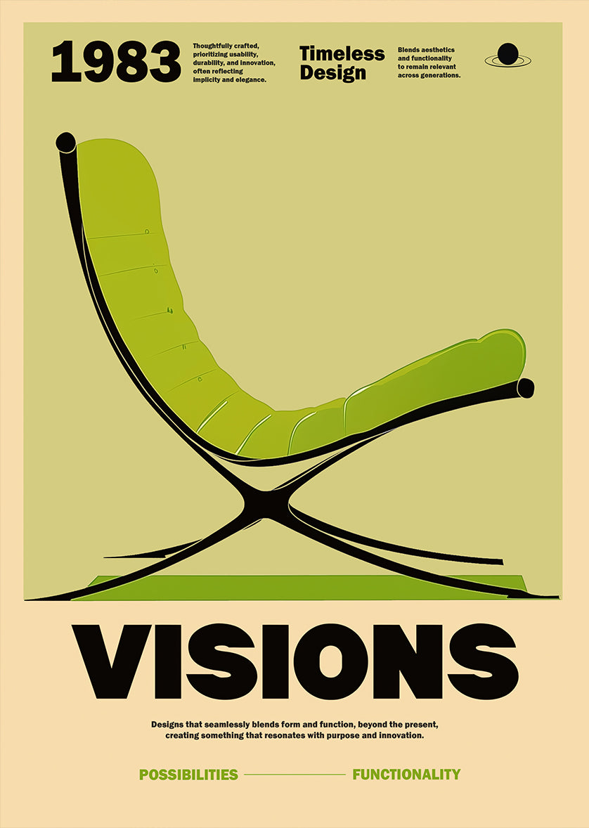 Mid-Century Modern Chair Print - 1983 Design Vision Theme – Minimalist Poster