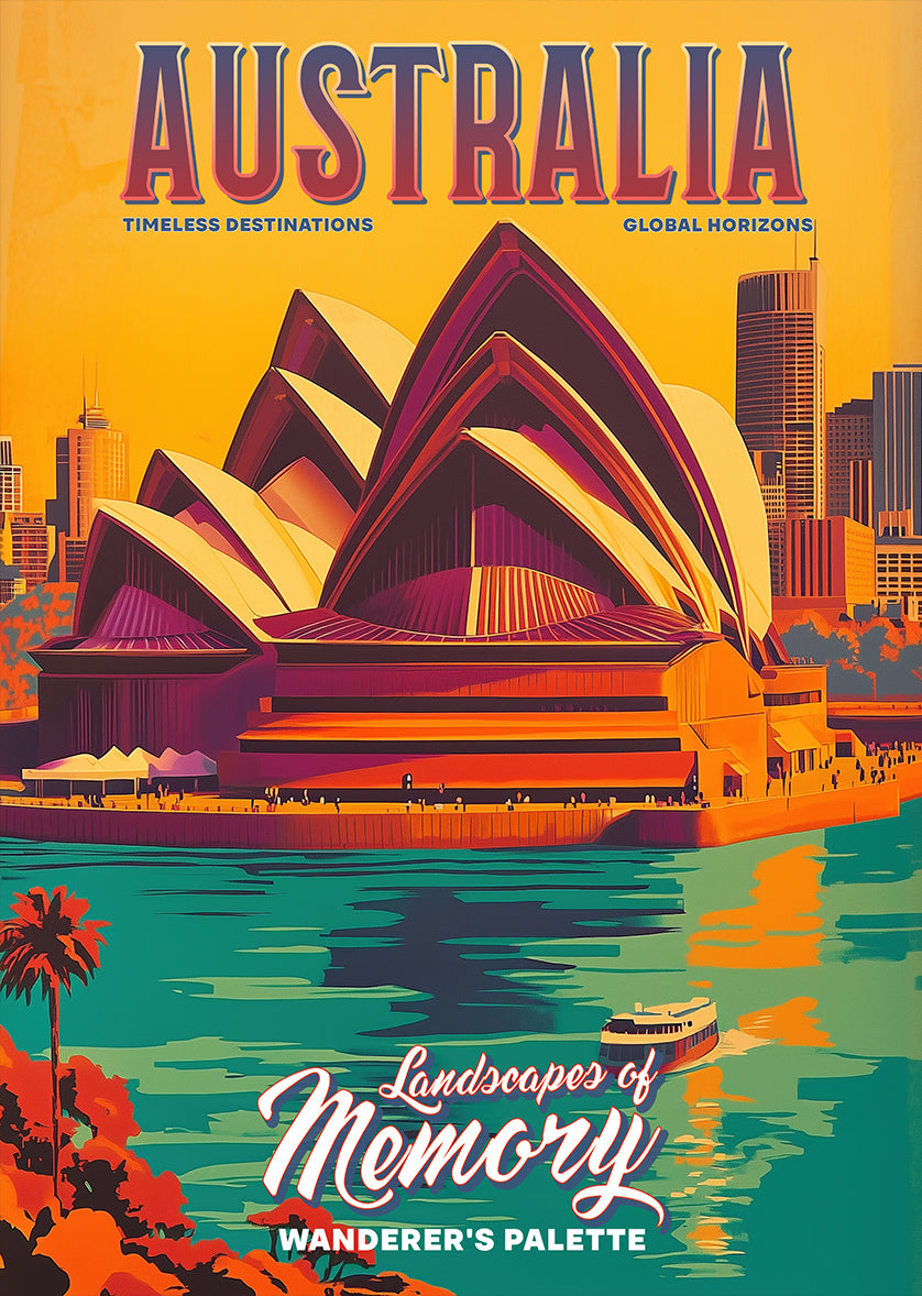 Australia Sydney Opera House Coastal City Travel Poster Print