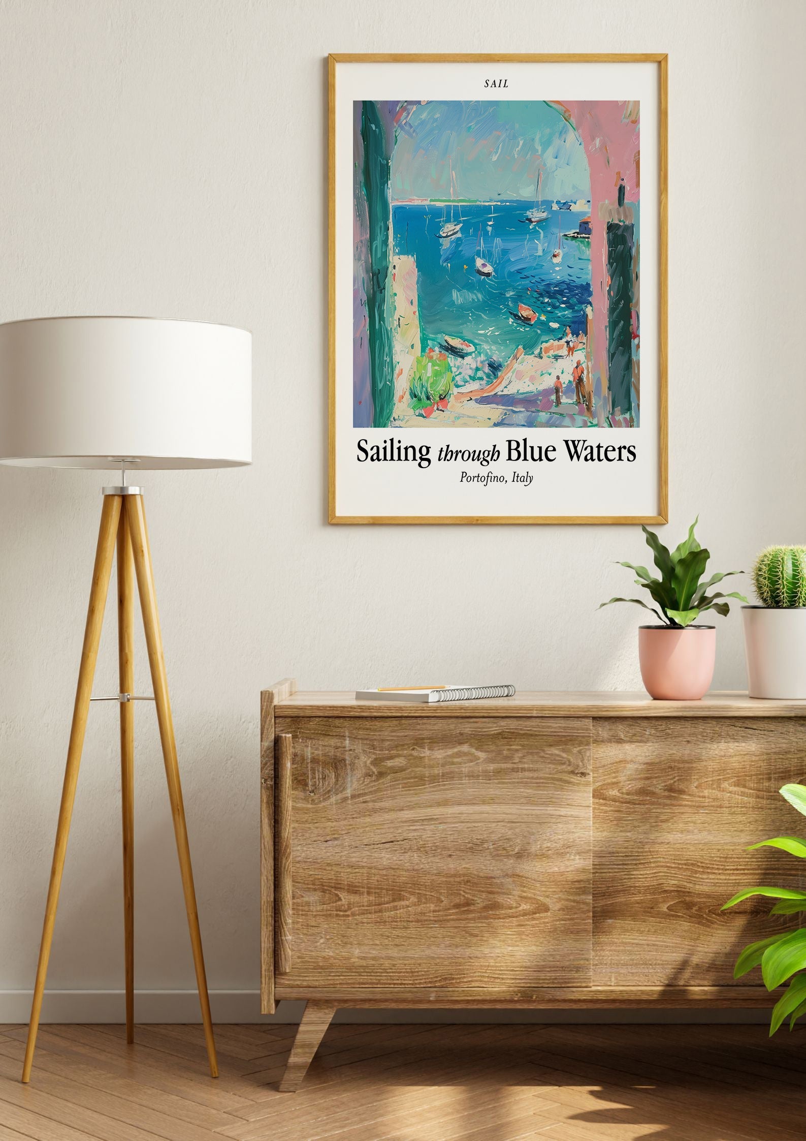 Sailing Through Blue Waters Print