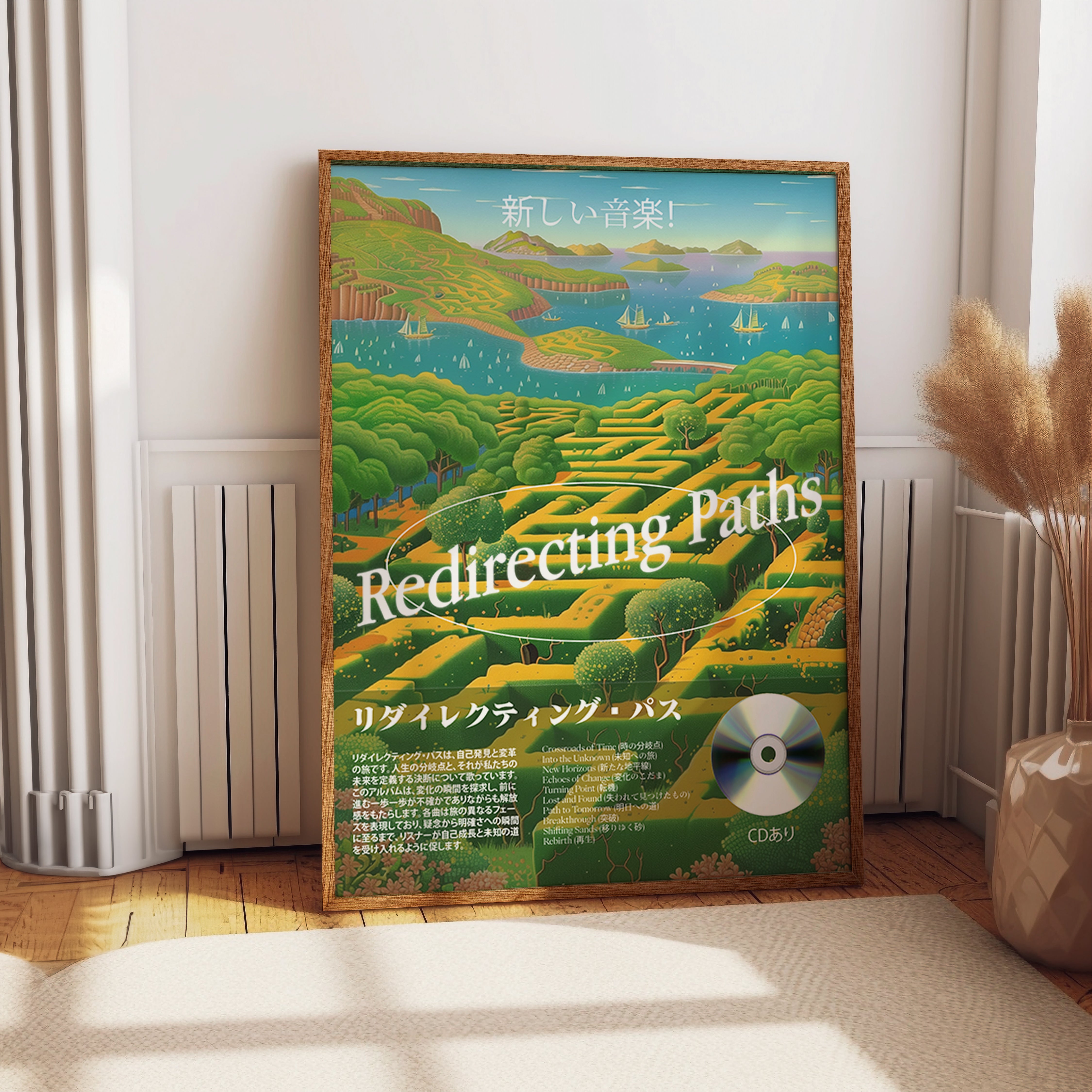 Redirecting Paths Wall Art – Tranquil Landscape Poster – Premium Print