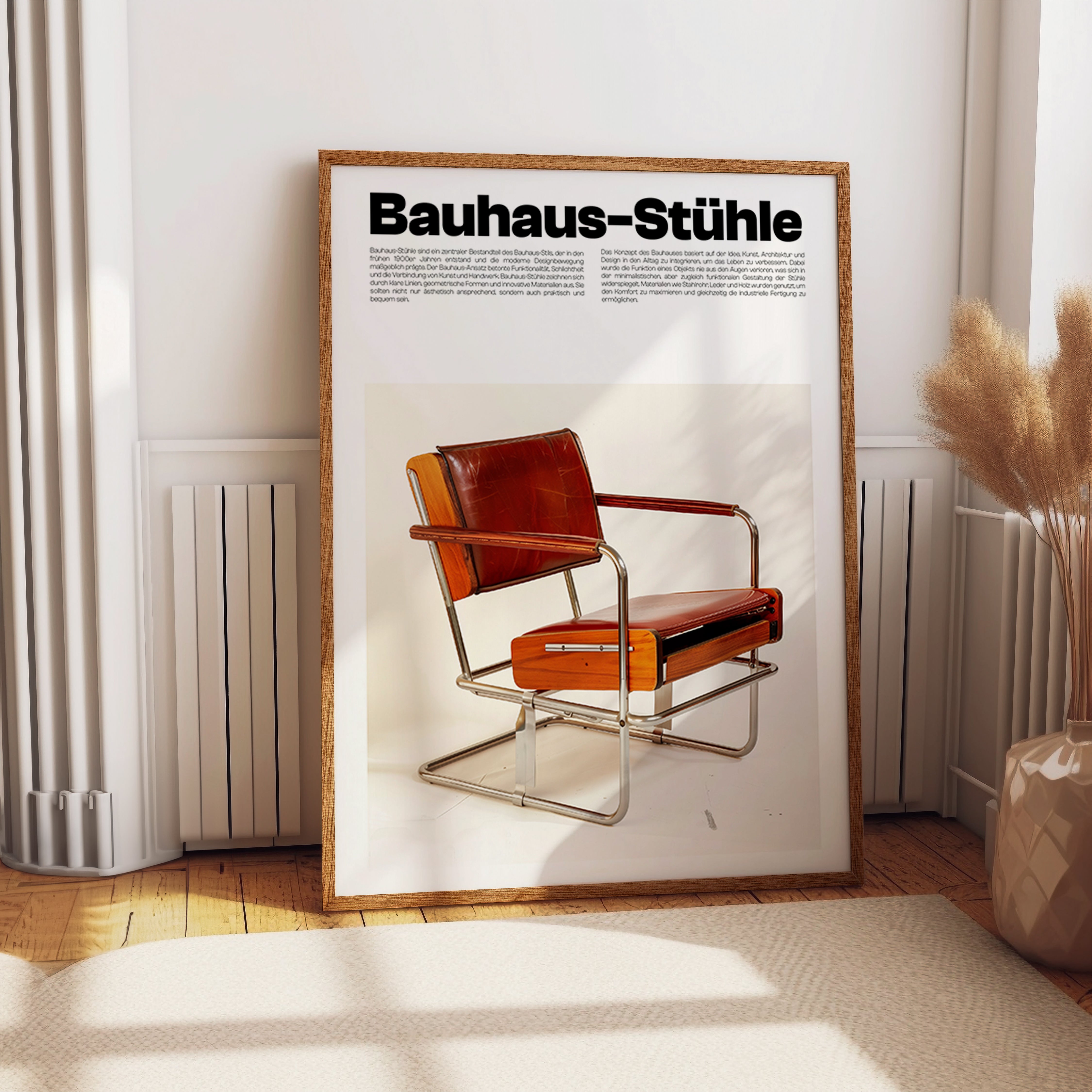 Bauhaus-Stühle Poster – Classic Chair Design Tribute in Modernist Form – Bauhaus-Inspired Print