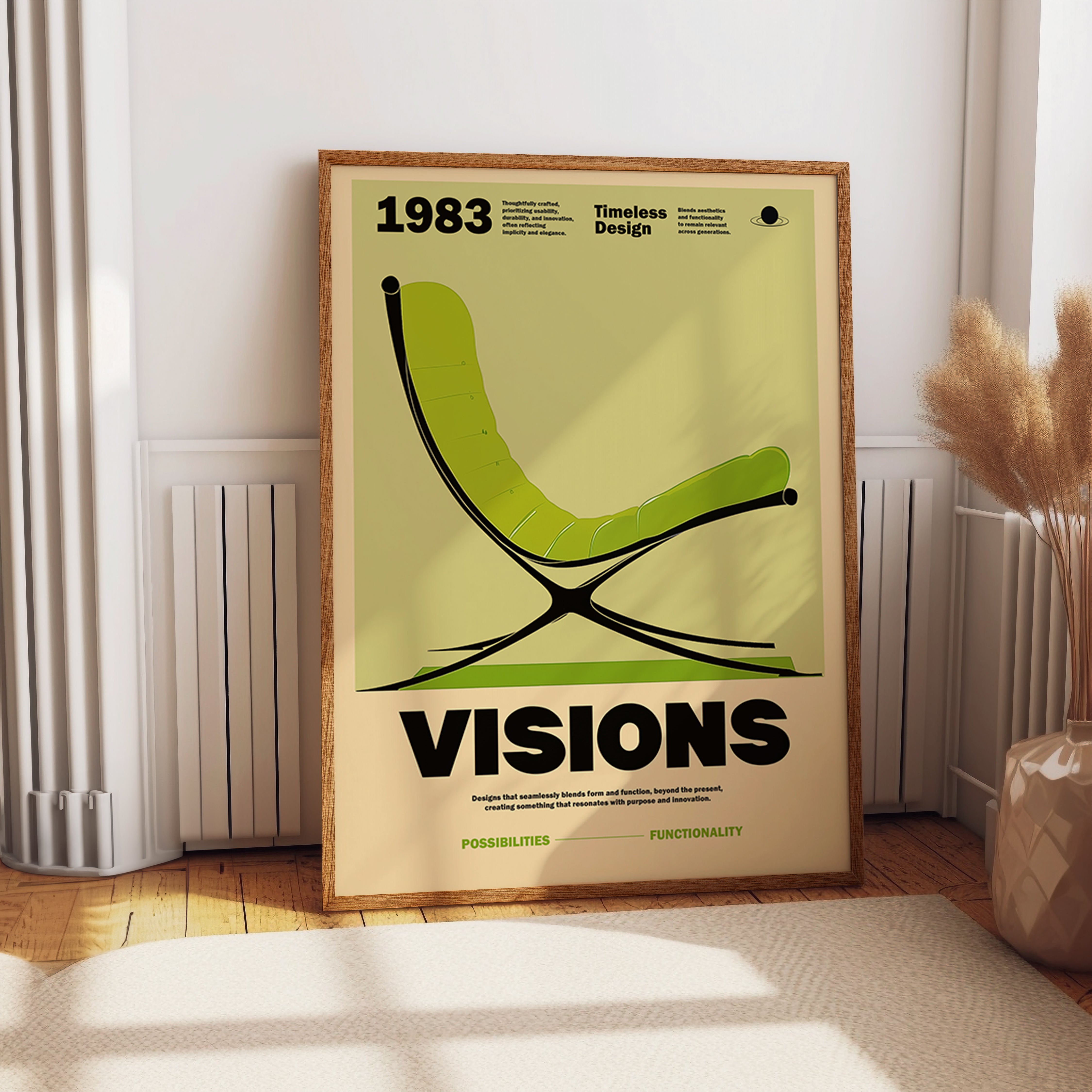 Mid-Century Modern Chair Print - 1983 Design Vision Theme – Minimalist Poster