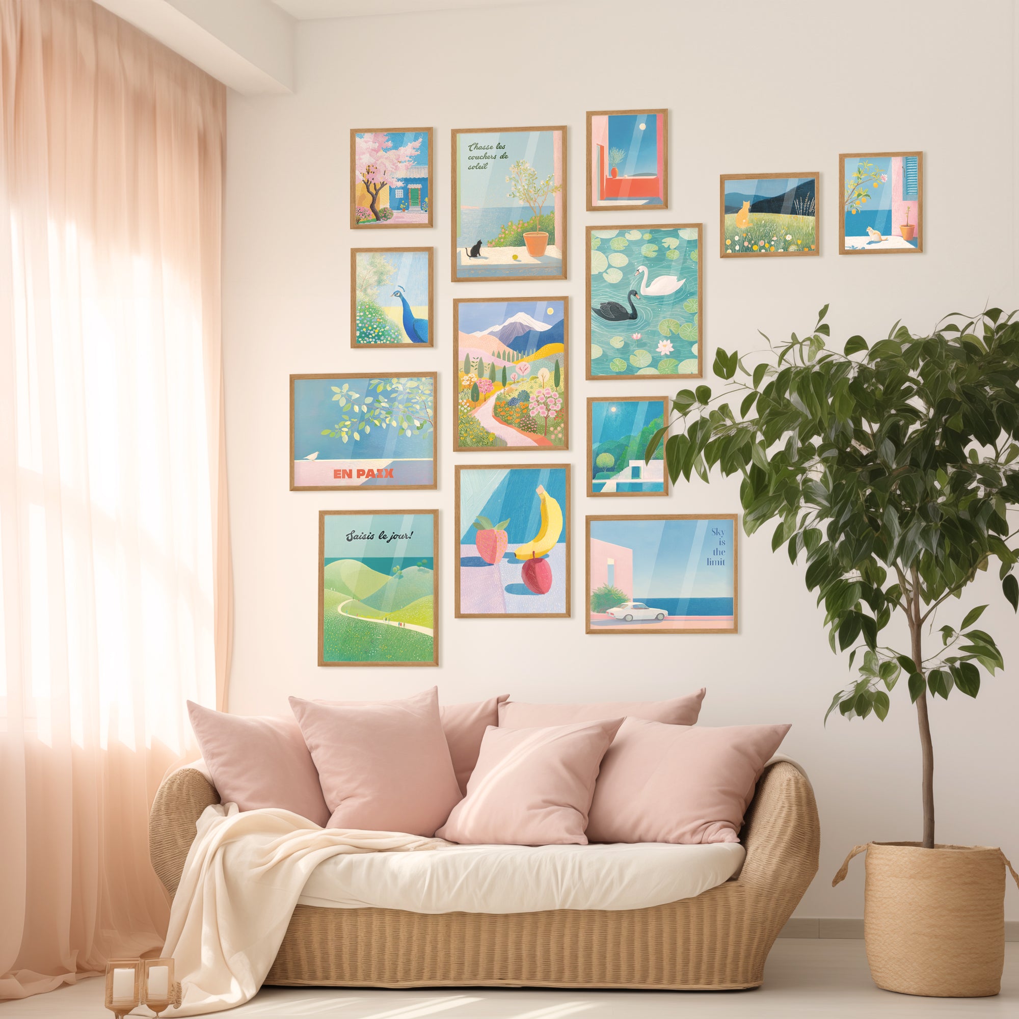 Pastel Serene Gallery Wall