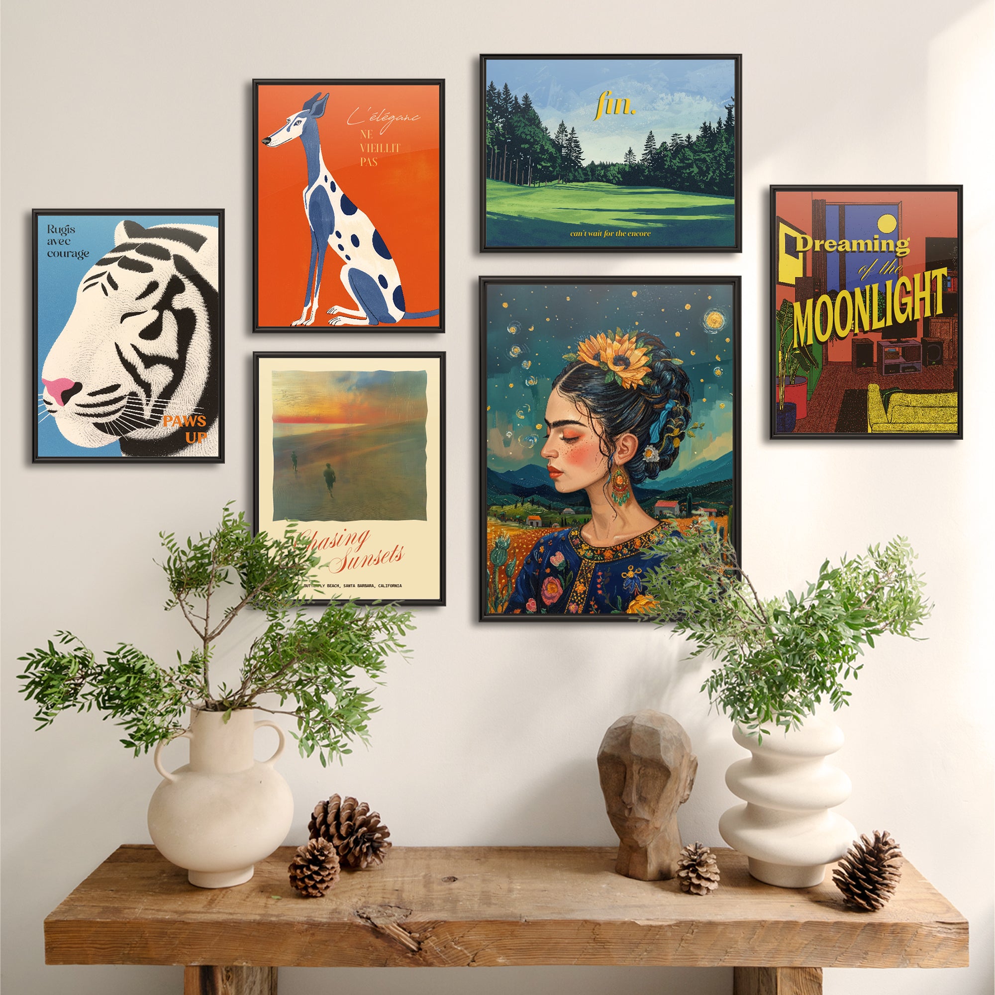 Vibrant Maximalist Gallery Wall