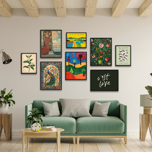 Green Intricate Gallery Wall