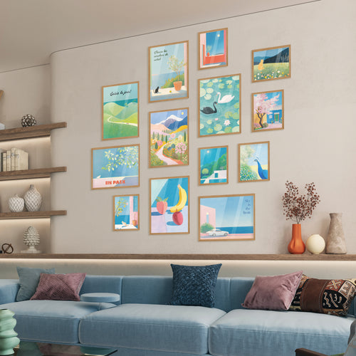 Pastel Serene Gallery Wall