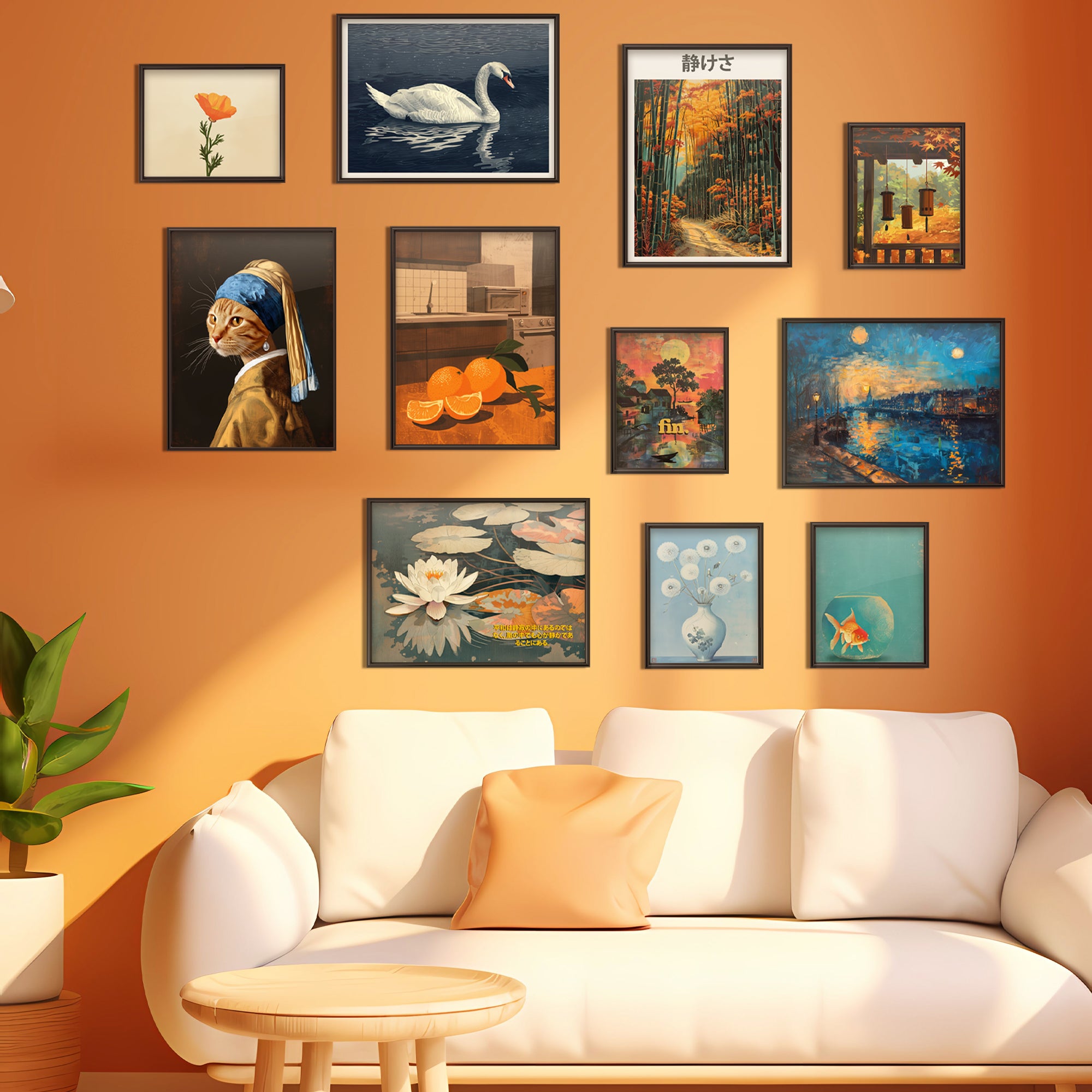 Serenity and Nature Japanese Euro Gallery Wall