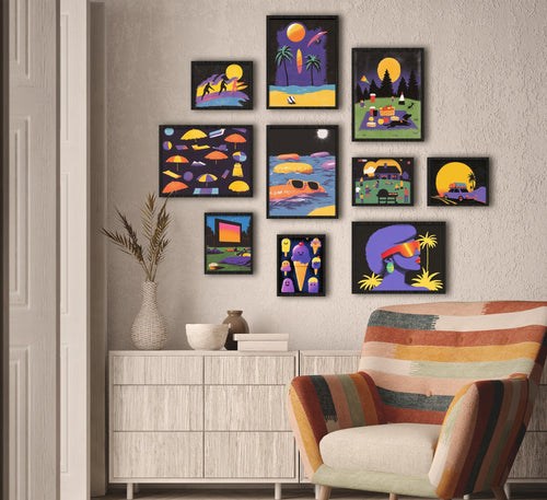 Cosmic Sunsets Gallery Wall